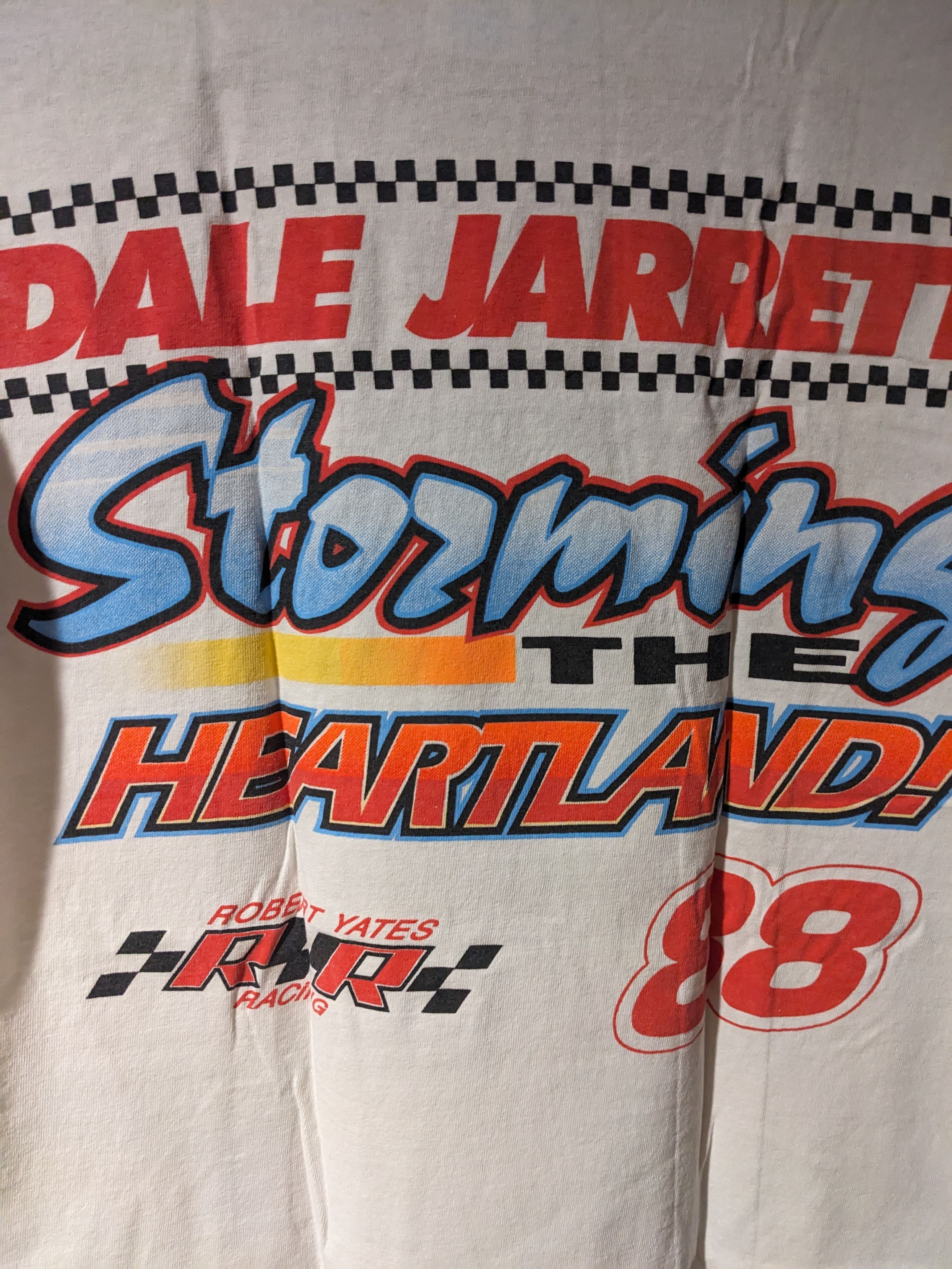 Chase Authentics × NASCAR × Vintage Vintage 90s Dale Jarrett Nascar Storming the T-Shirt Size US M / EU 48-50 / 2 - 9 Thumbnail