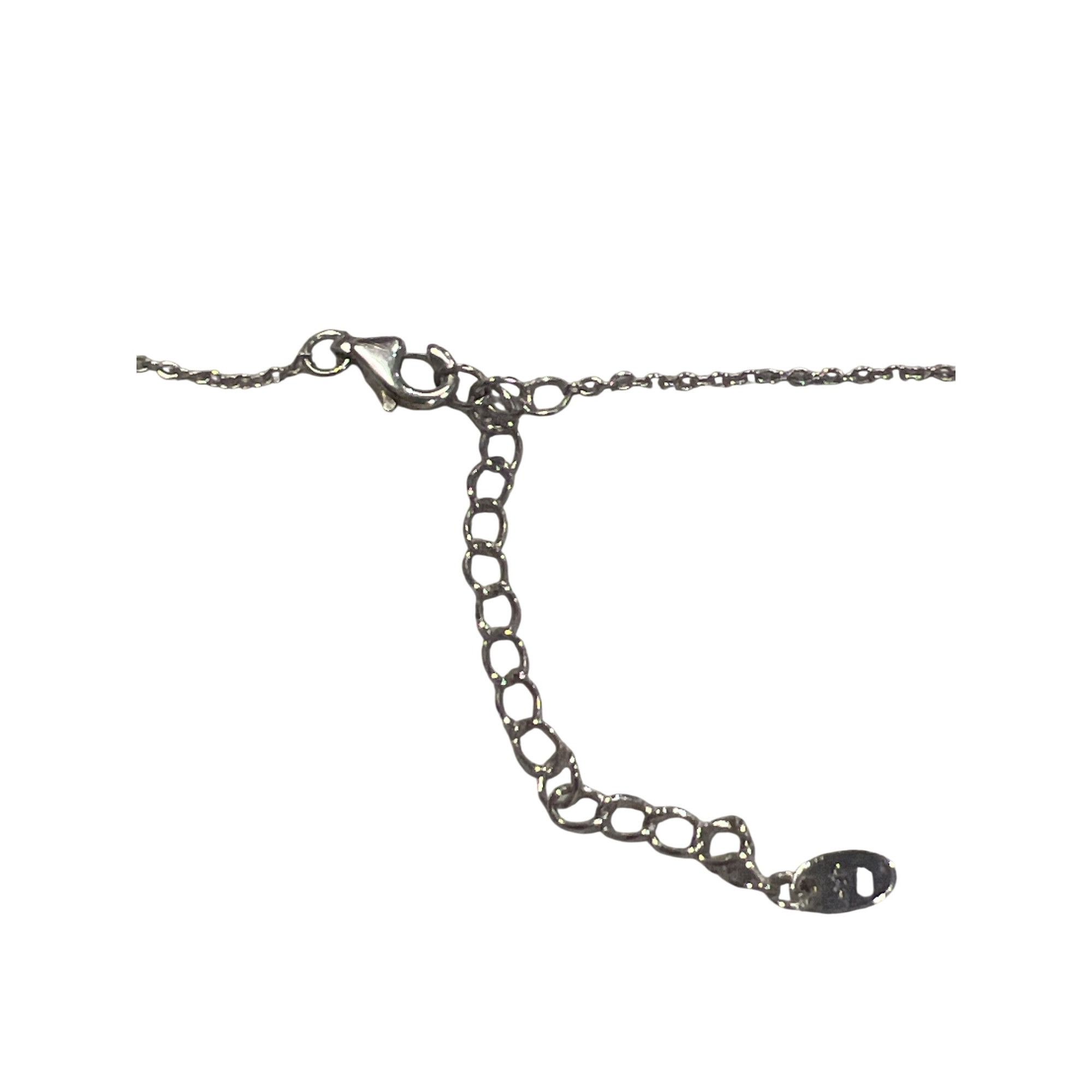 Other Vintage Sterling Silver Mama Script Pendant Necklace CZ Ston Size ONE SIZE - 4 Thumbnail
