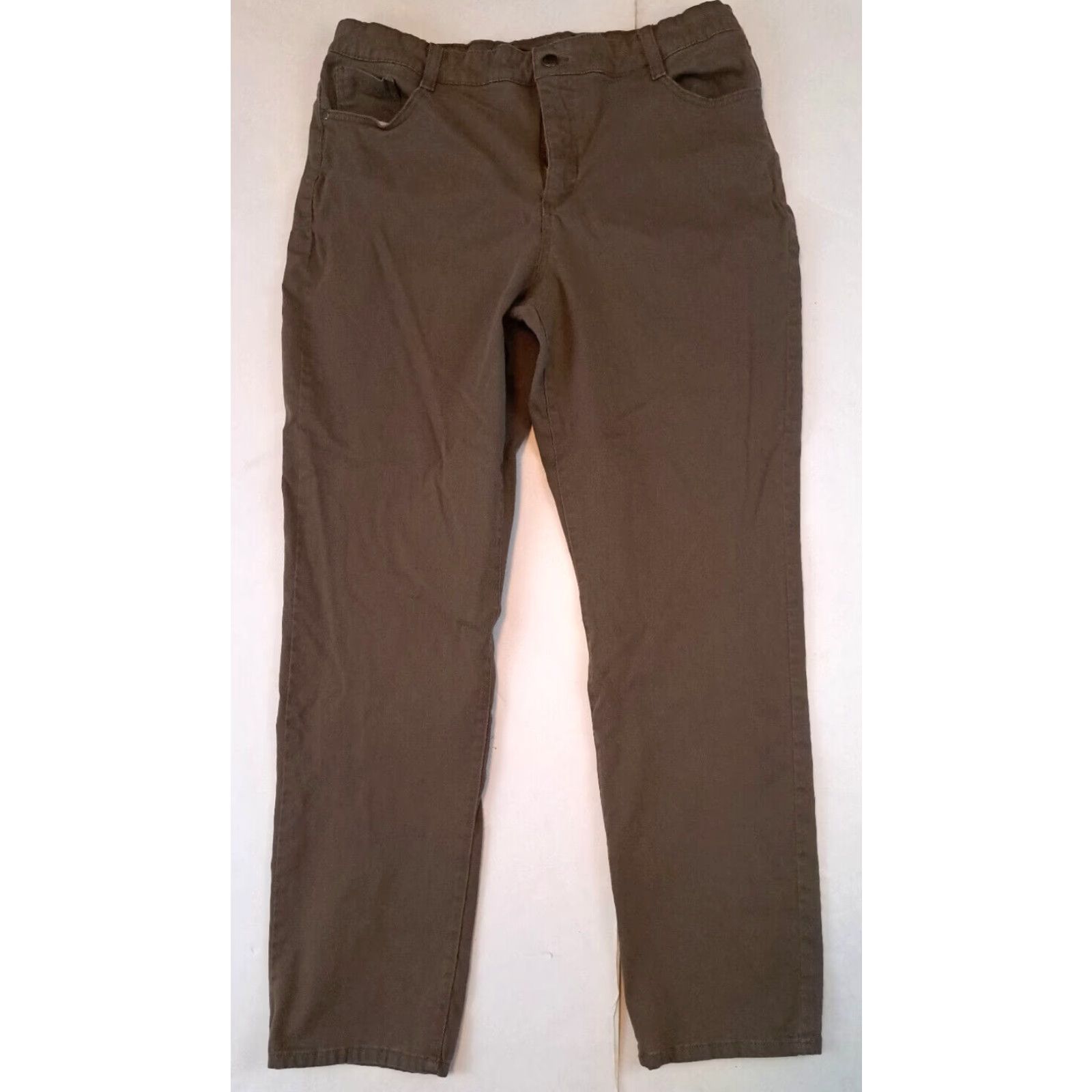 Vintage VINTAGE Bandolino Women Pants Khakis Canvas 16 Regular Brown 34x31 Walking 100% Cotton Amy Brown Canvas Pants Size 38" / US 16 / IT 52 - 2 Thumbnail