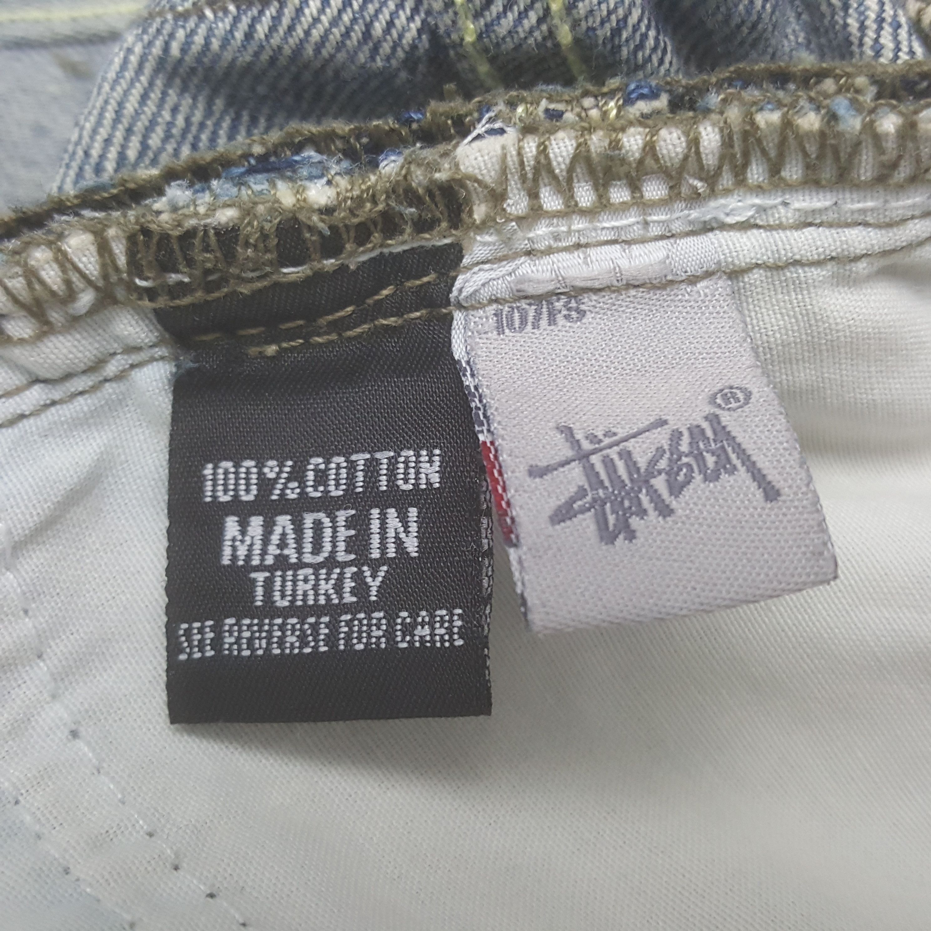 Stussy × Vintage Vintage Stussy Workgear Custom Art Logo Denim Jeans Size US 35 - 14 Thumbnail