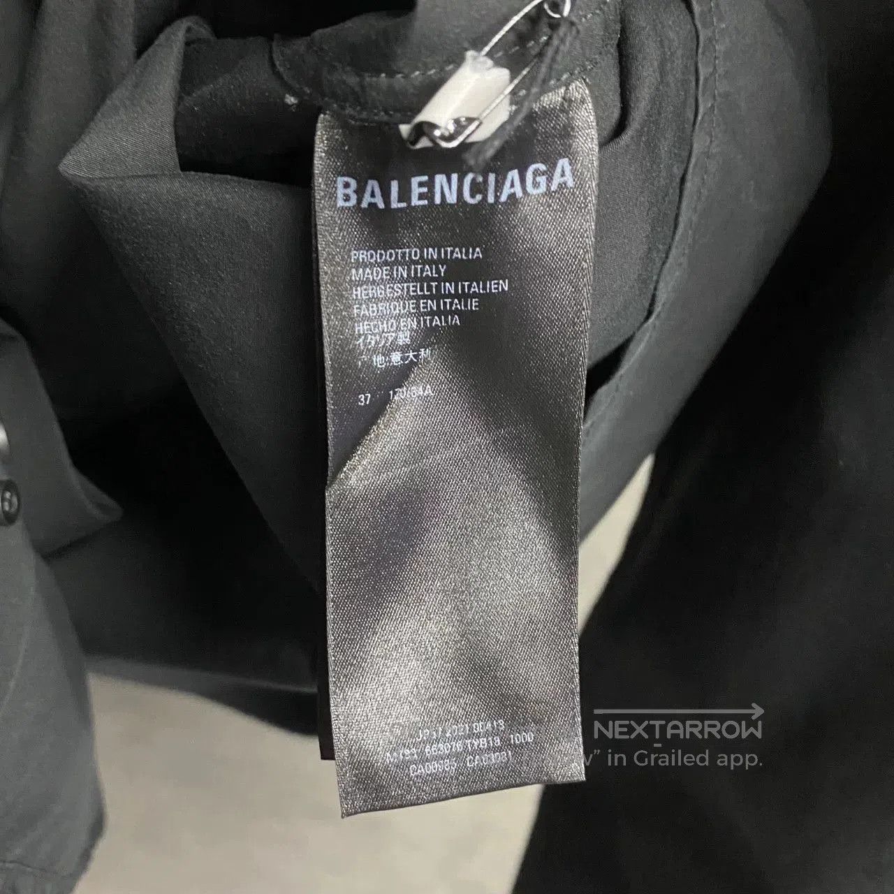 Balenciaga Balenciaga Black NASA Embroidery Long Sleeve Shirt. Size US M / EU 48-50 / 2 - 3 Thumbnail