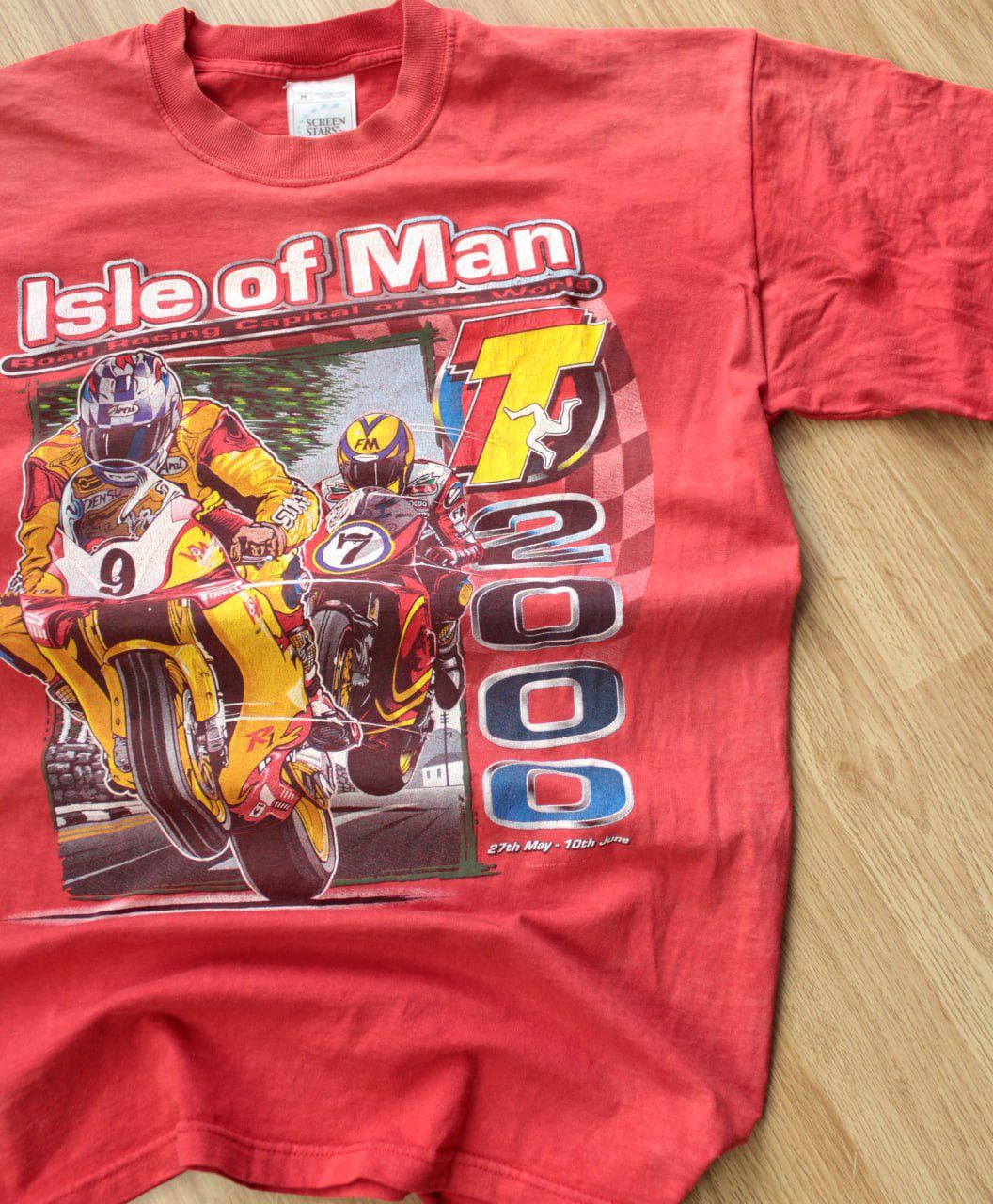 Vintage 🔥 TT Isle Of Man Vintage 2000 Road Races Moto Racing T Shirt Size US M / EU 48-50 / 2 - 3 Thumbnail