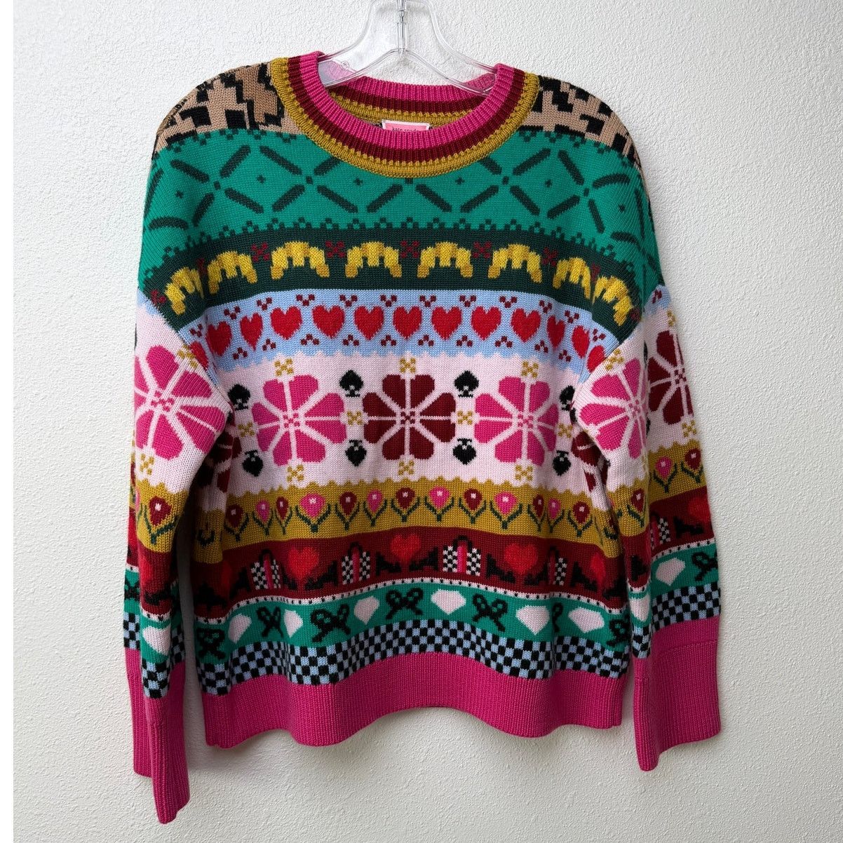 Kate Spade Kate Spade Multicolor Wool Mohair Floral Heart Sweater - S Size S / US 4 / IT 40 - 5 Thumbnail