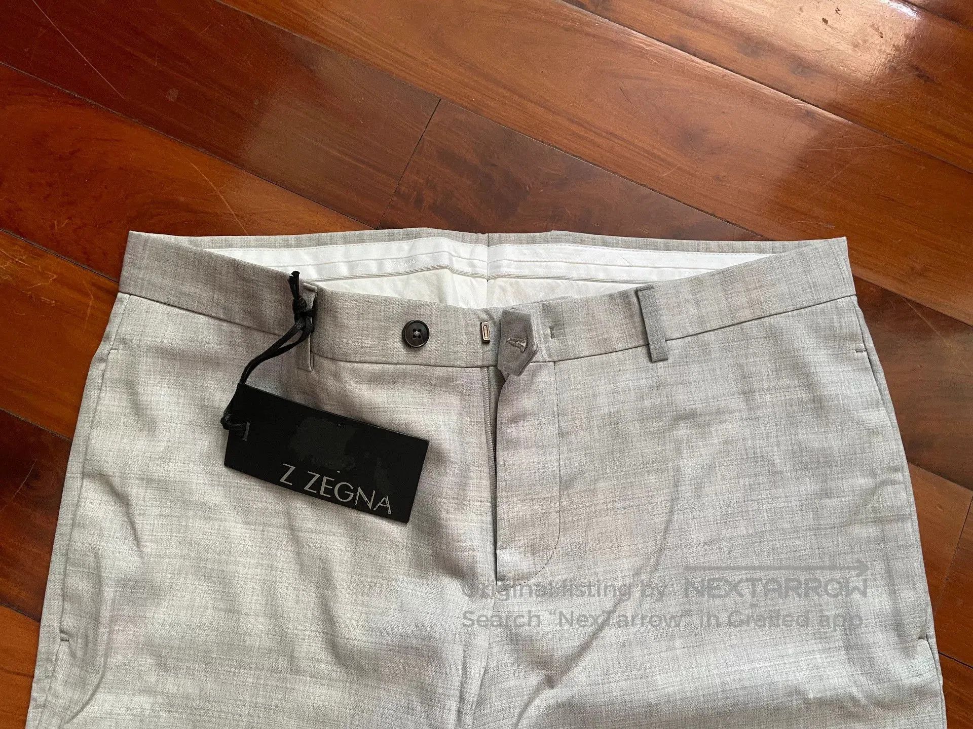 Z Zegna Z Zegna Men's Gray Wool Trousers. Size US 32 / EU 48 - 2 Thumbnail