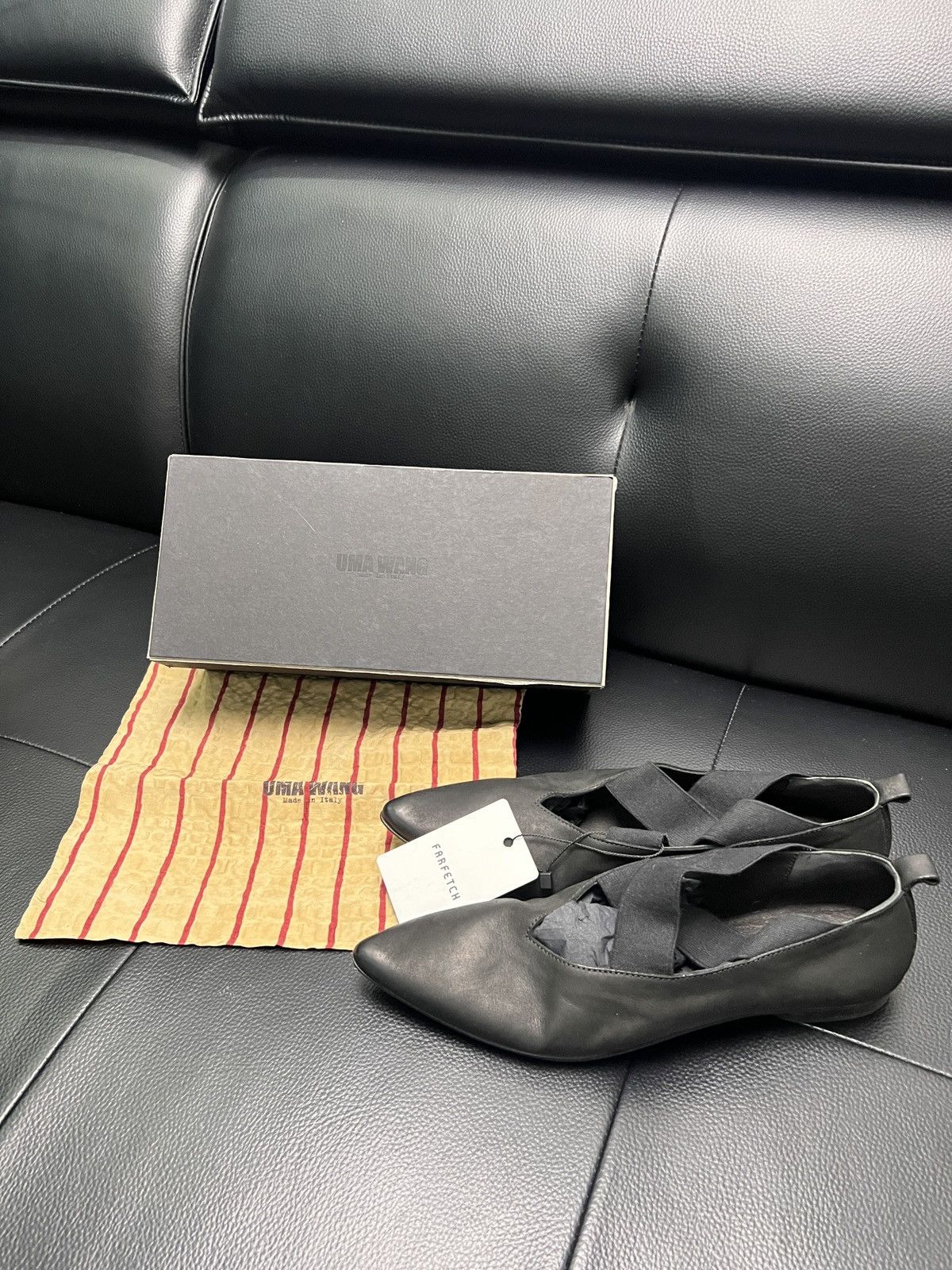 Uma Wang Uma Wang Pointed Toe Leather Ballet Flats Size US 9 / IT 39 - 1 Thumbnail