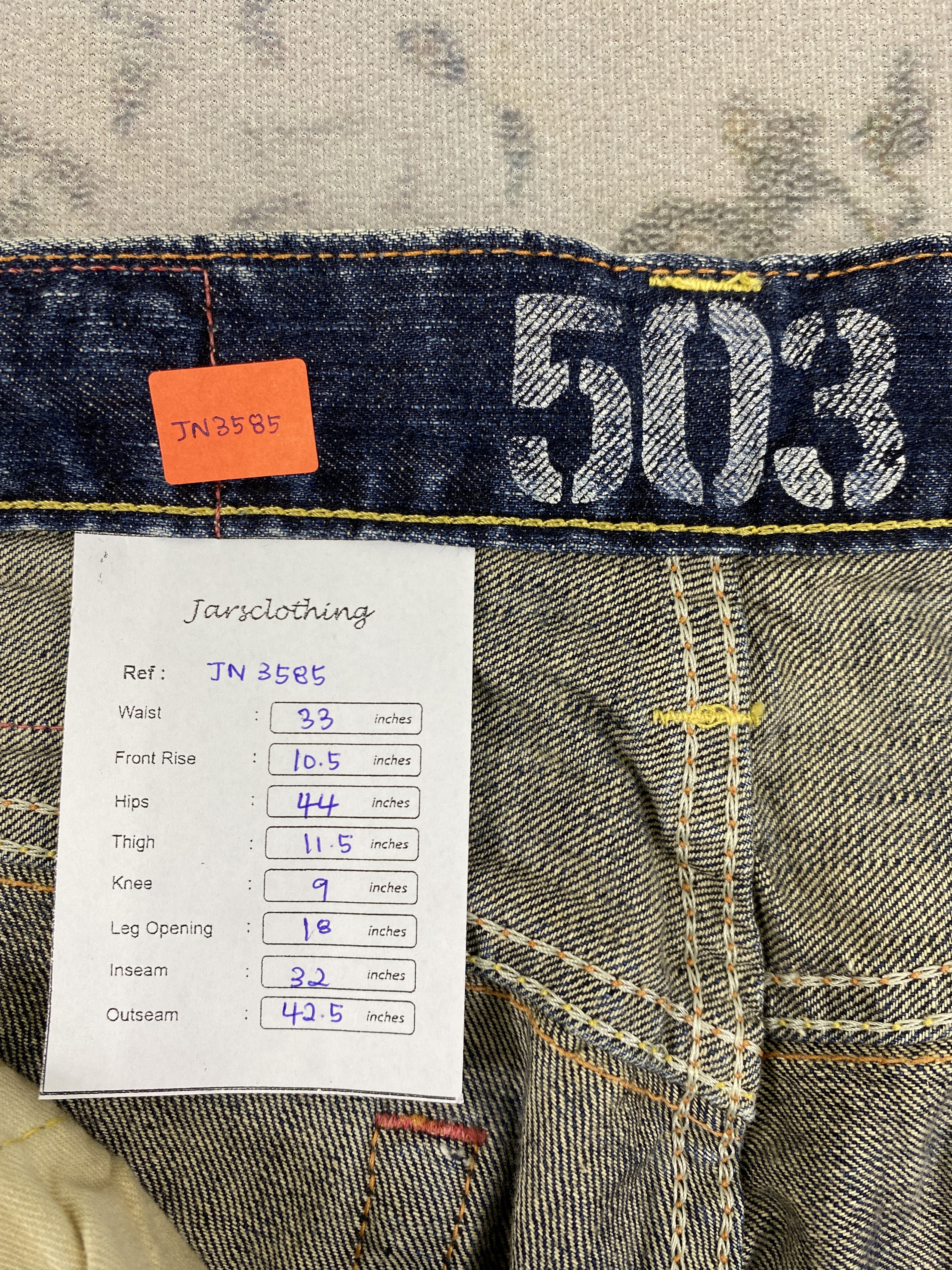Hysteric Glamour Distressed Vintage Edwin Flare Jeans 33x32 Denim- JN3585 Size US 33 - 9 Thumbnail