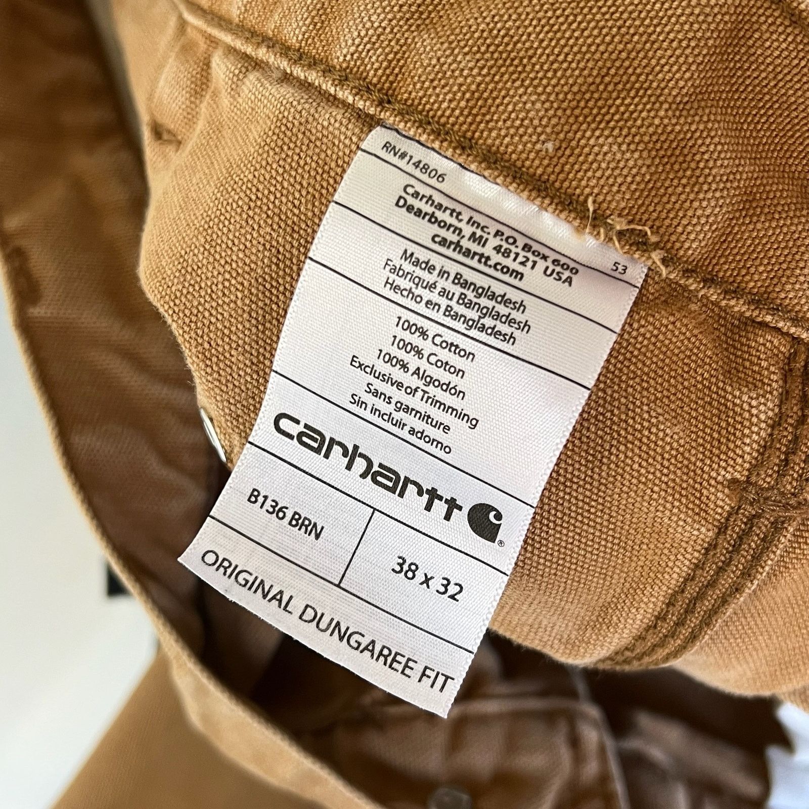 Carhartt × Vintage Carhartt brown double knee work wear carpenter pants Size US 35 - 6 Thumbnail