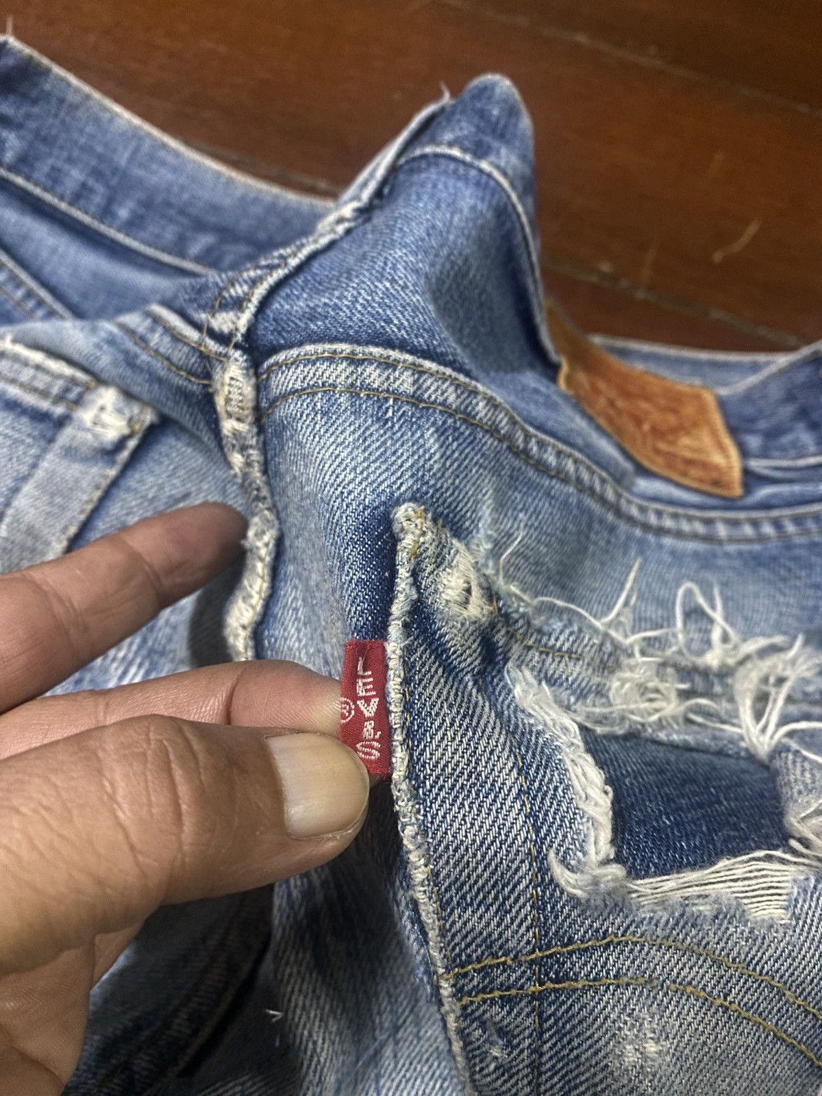Levi's Vintage Redline Levi's Big E 503B LVC rework distressed Size US 32 / EU 48 - 17 Thumbnail