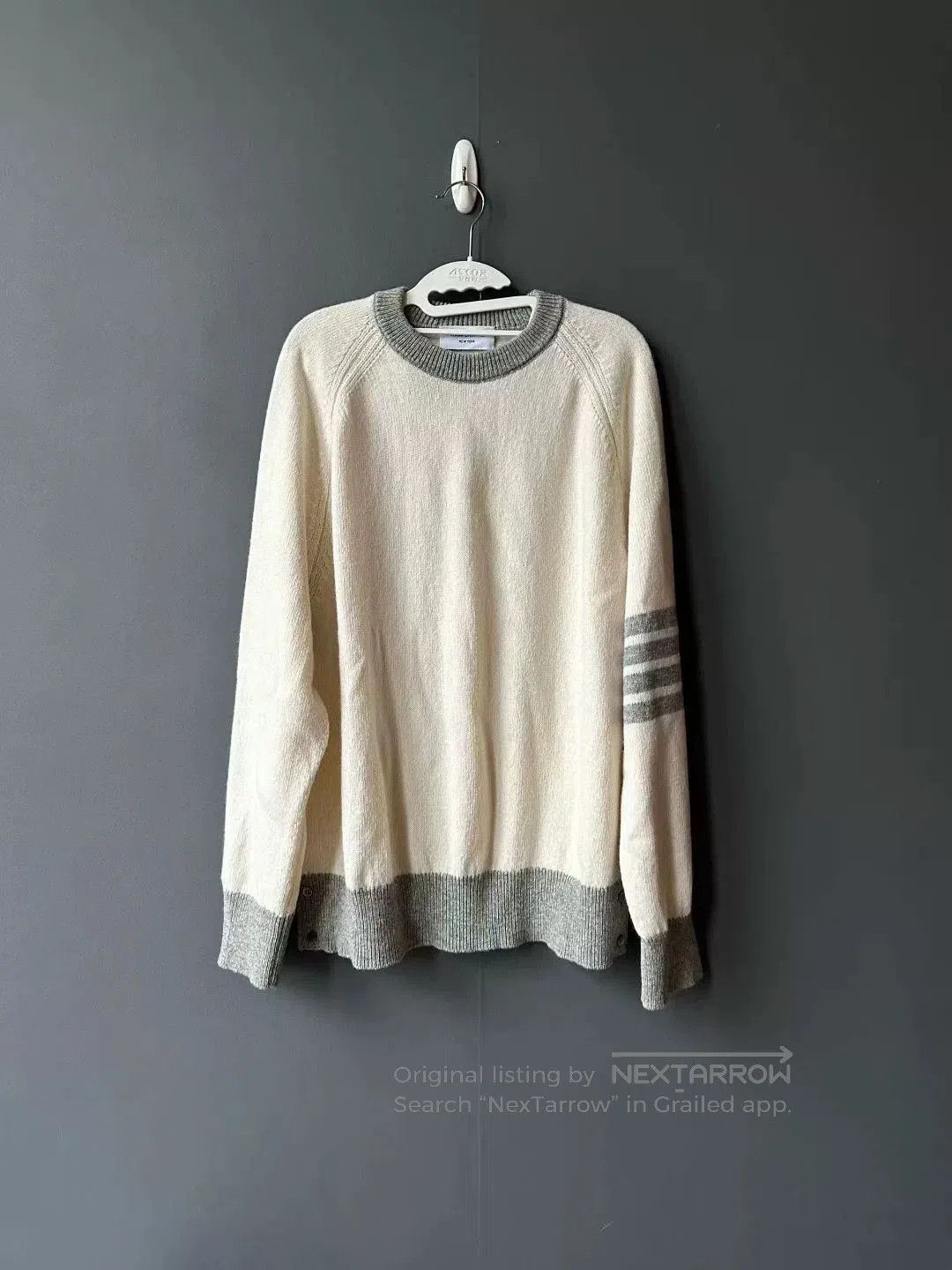 Thom Browne thom browne knitted sweater with gray trim. Size US L / EU 52-54 / 3 - 1 Thumbnail