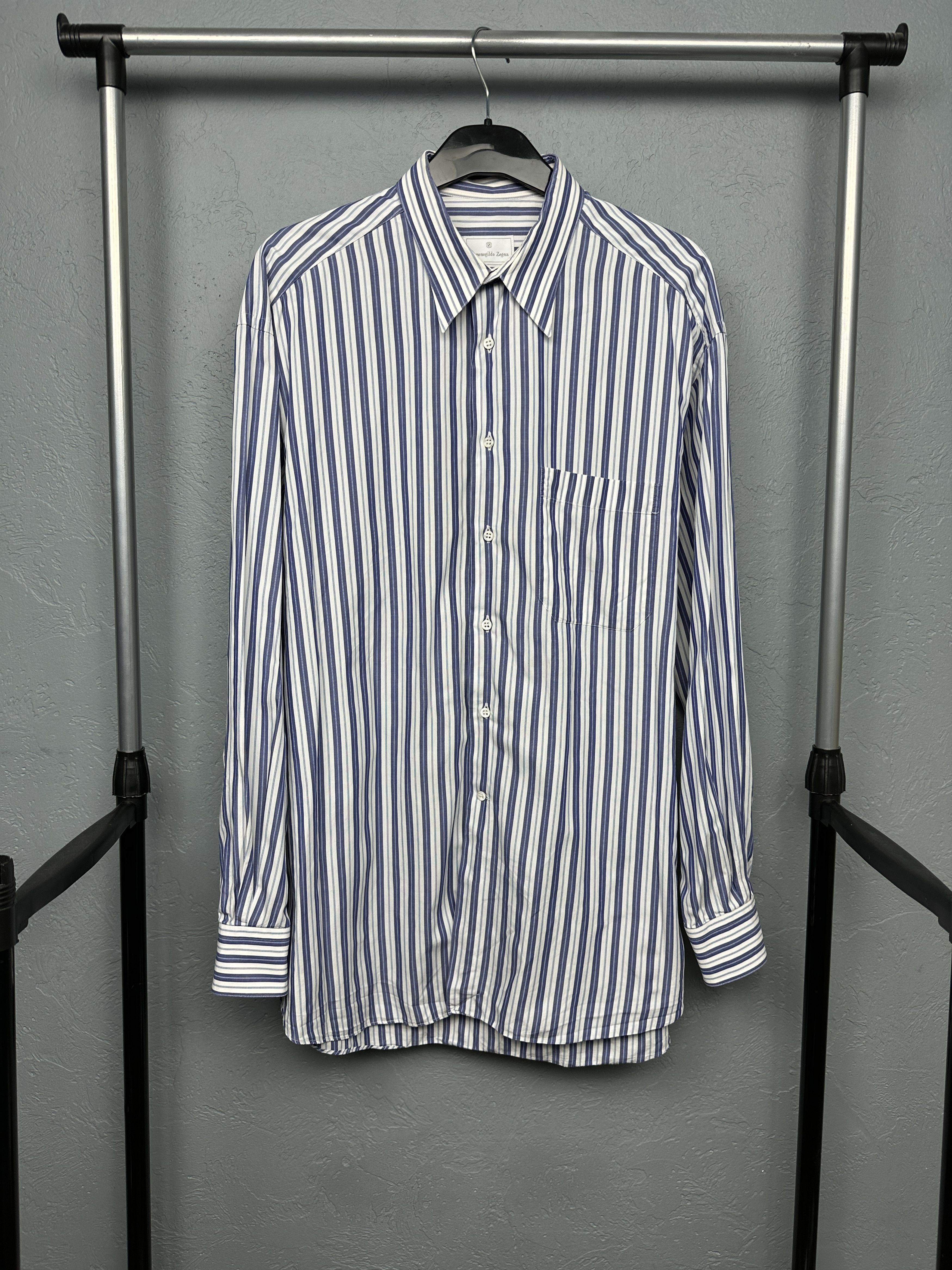 Ermenegildo Zegna Ermenegildo Zegna Vintage Mens Long Sleeve Shirt Size US XL / EU 56 / 4 - 1 Thumbnail