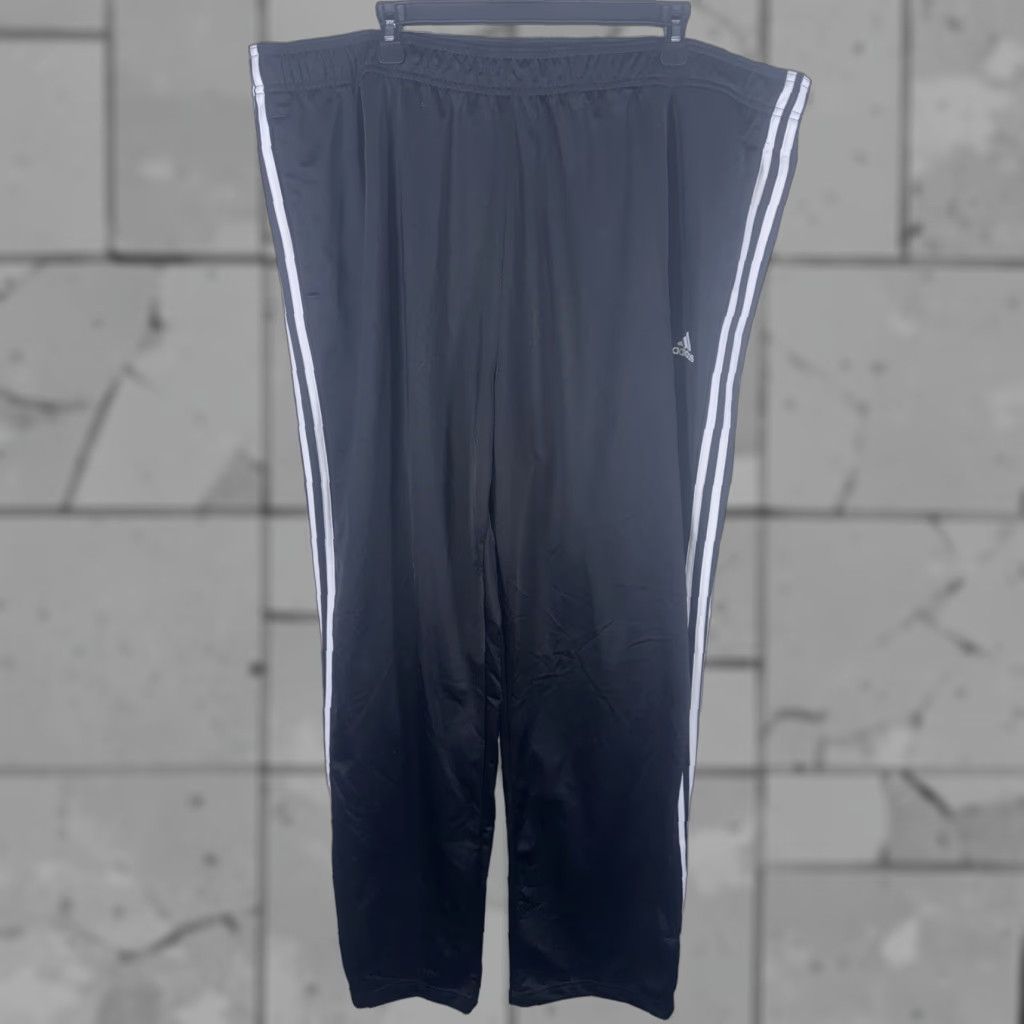 Adidas Adidas Sweatpants Mens 3XLT Big & Tall Black White Striped Pants Activewear Size US 39 - 1 Thumbnail