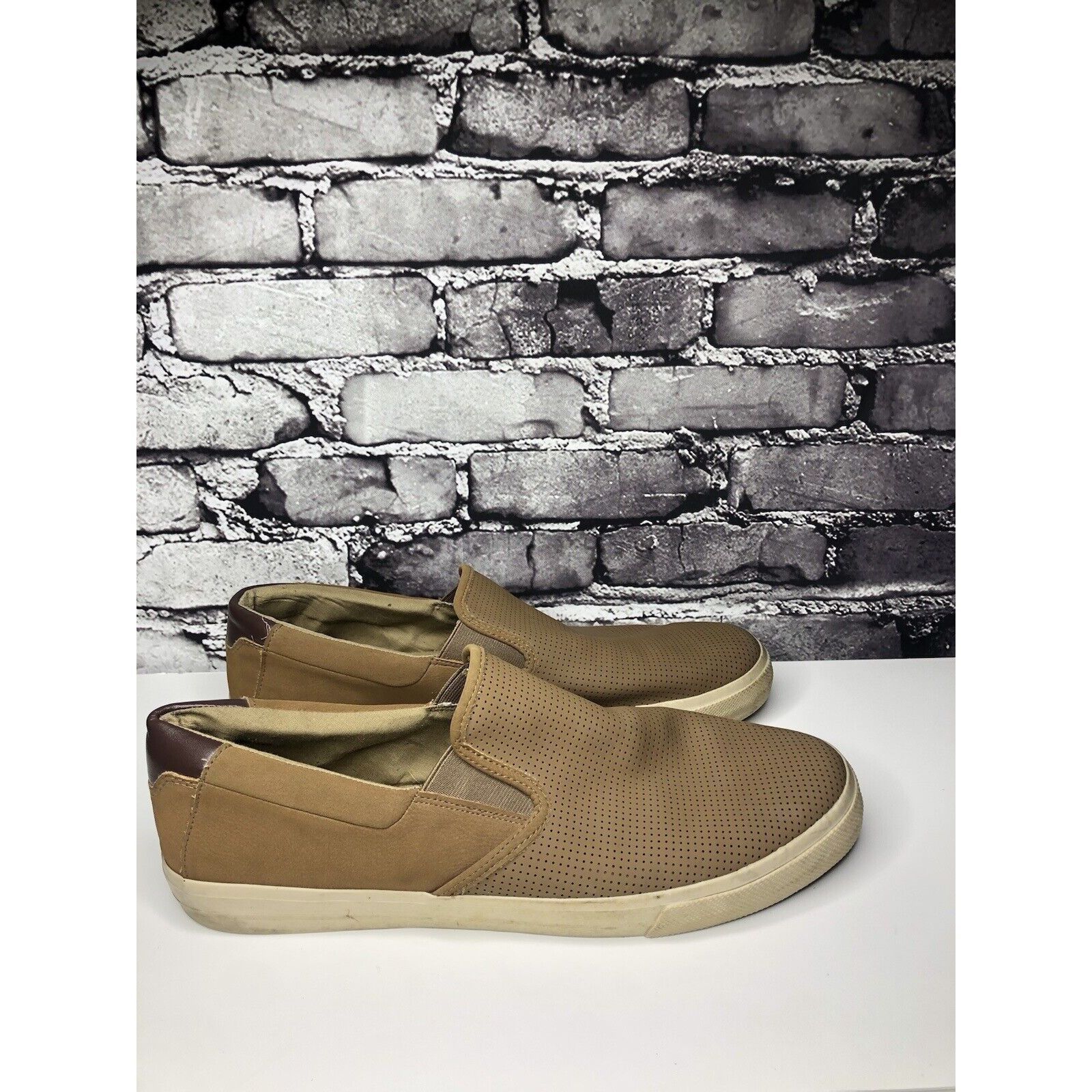 Other Thom McAn Buckley Tan Brown Loafer Slip On Sneaker Shoes Men Size US 13 / EU 46 - 15 Thumbnail
