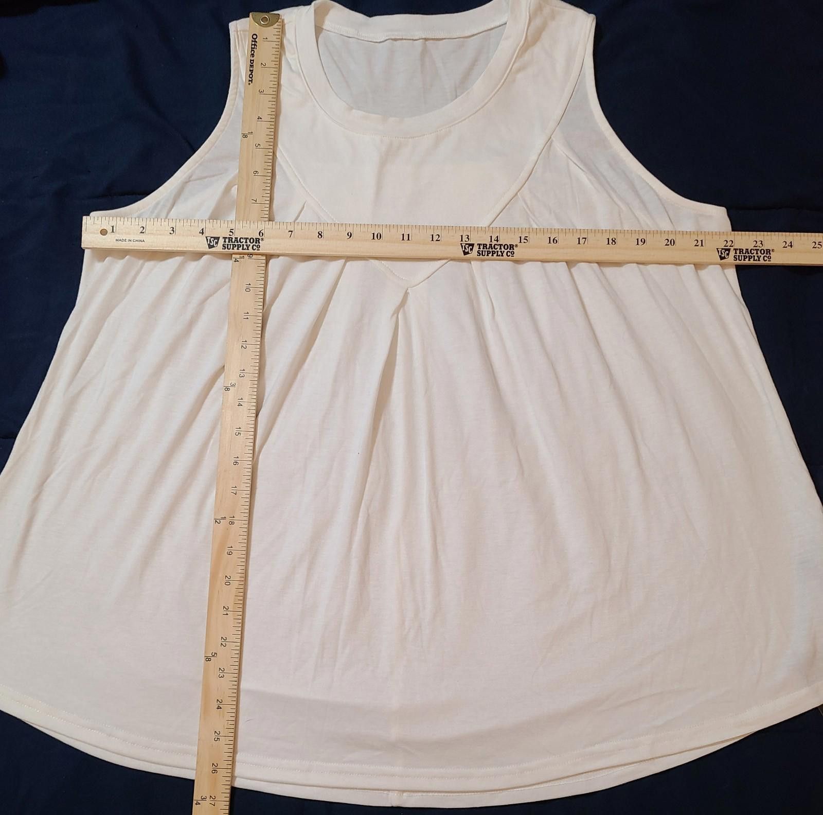 Globe-Trotter TCOT Tank Womens Size XL Loose Fit Flowy Pleated Cami Blouse Size XL / US 12-14 / IT 48-50 - 2 Thumbnail