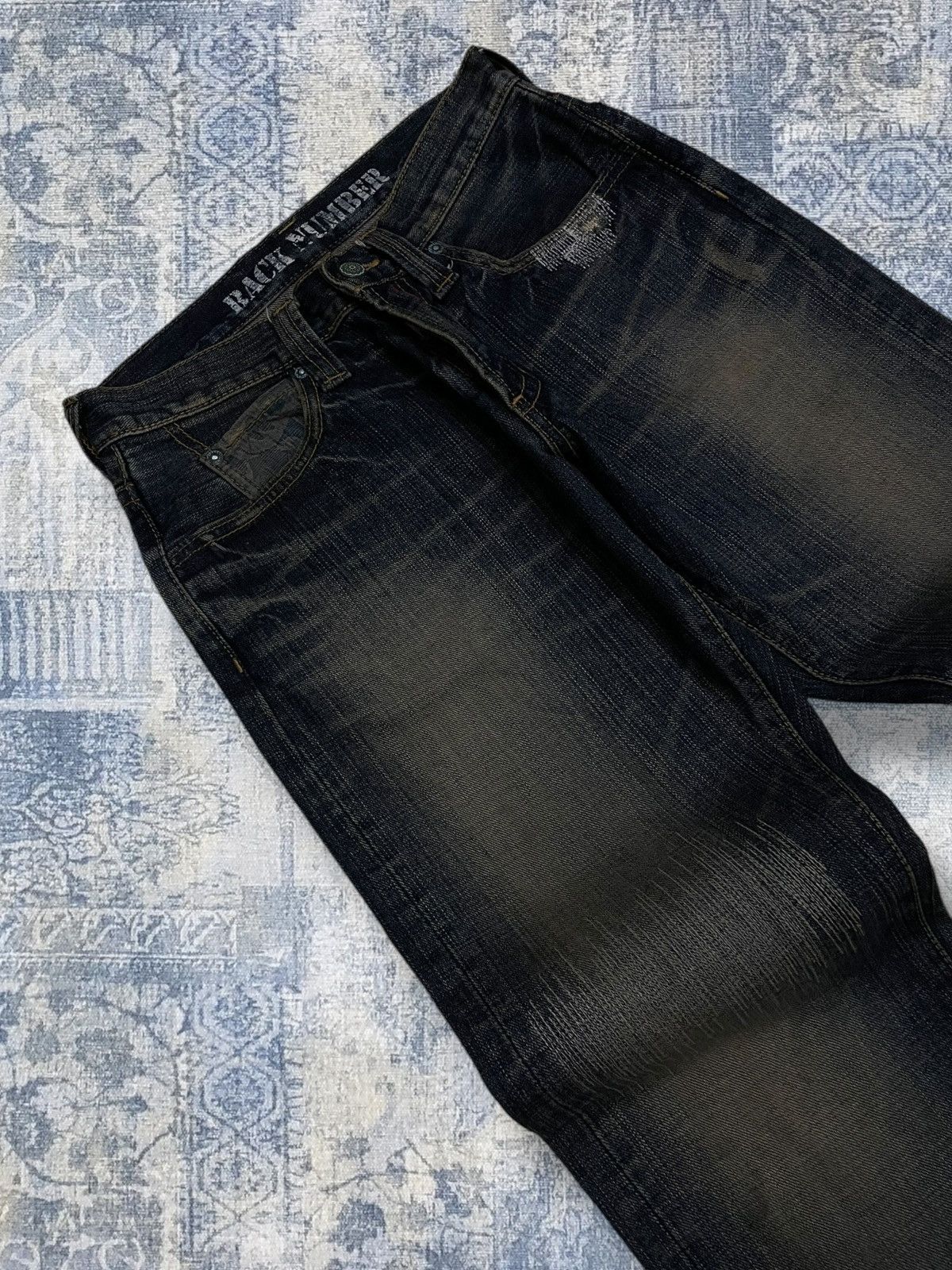 Japanese Brand Vintage 1990s Iconic Japan Designer Back Number Distressed Size US 28 / EU 44 - 7 Thumbnail