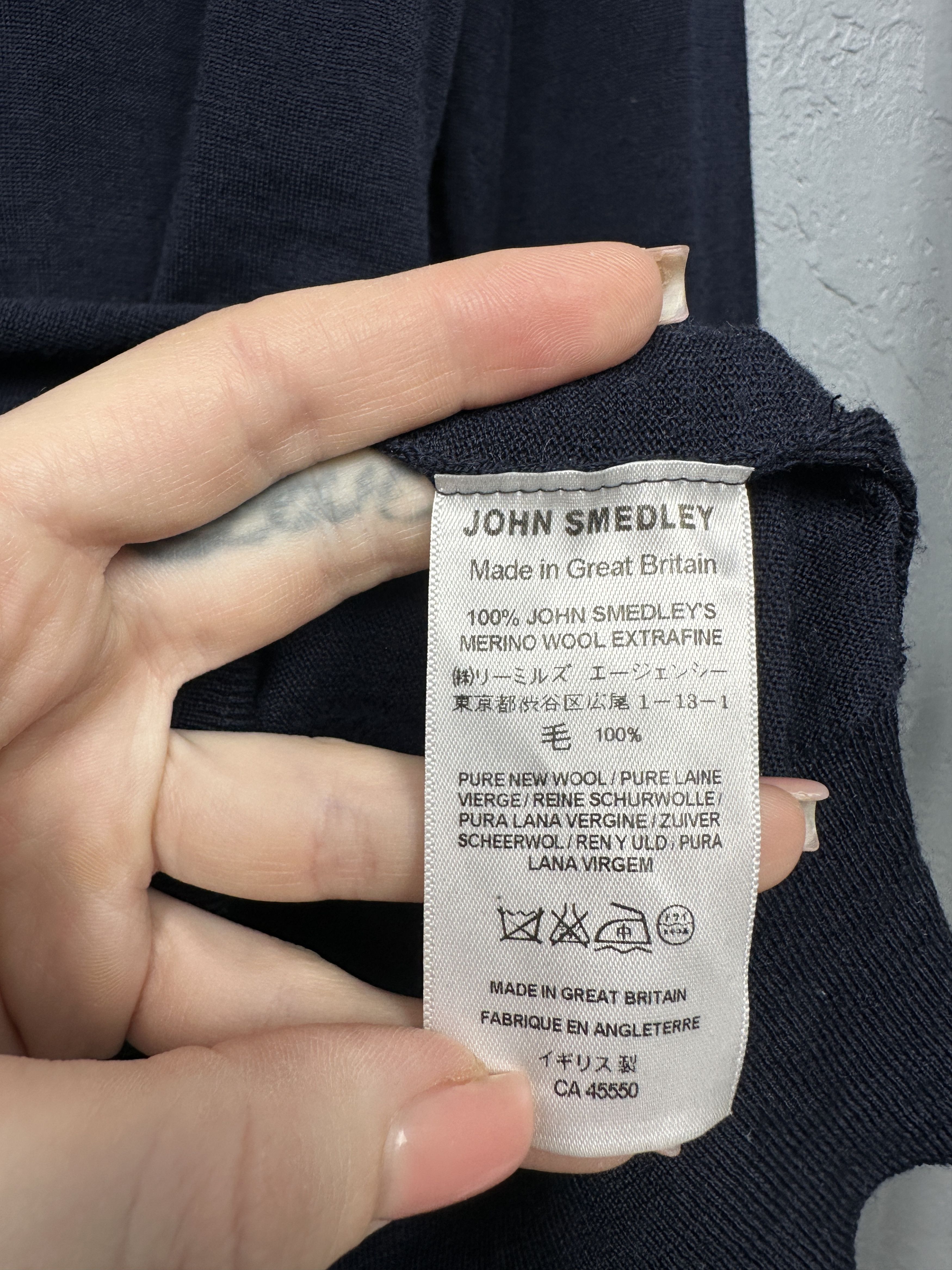 John Smedley John Smedley Vintage Mens Wool Knit High Neck Sweater Size US L / EU 52-54 / 3 - 3 Thumbnail