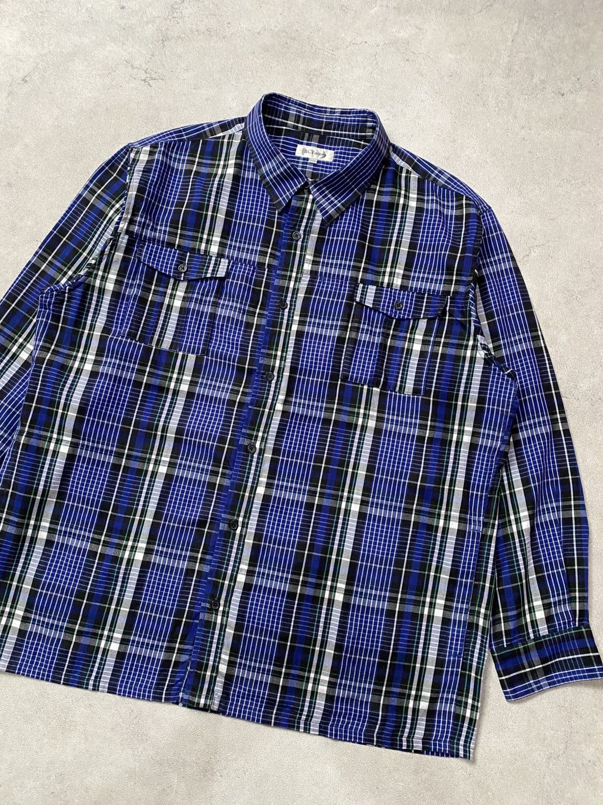 Japanese Brand B.C Factory Plaid Flannel Multipocket L/S Outershirt Size US L / EU 52-54 / 3 - 3 Thumbnail