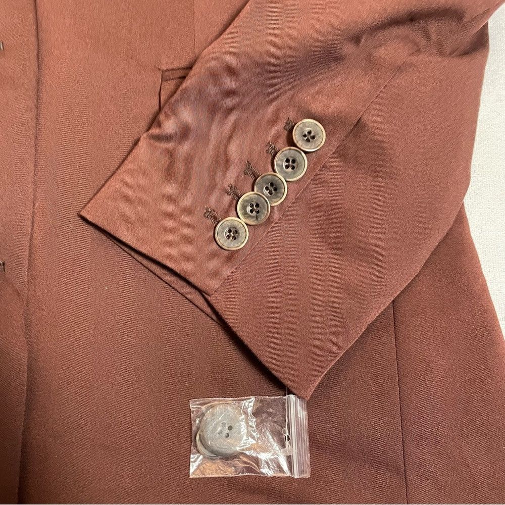Free People New Free People Oversized Jay Bitter Chocolate Blazer Size Size M / US 6-8 / IT 42-44 - 8 Thumbnail