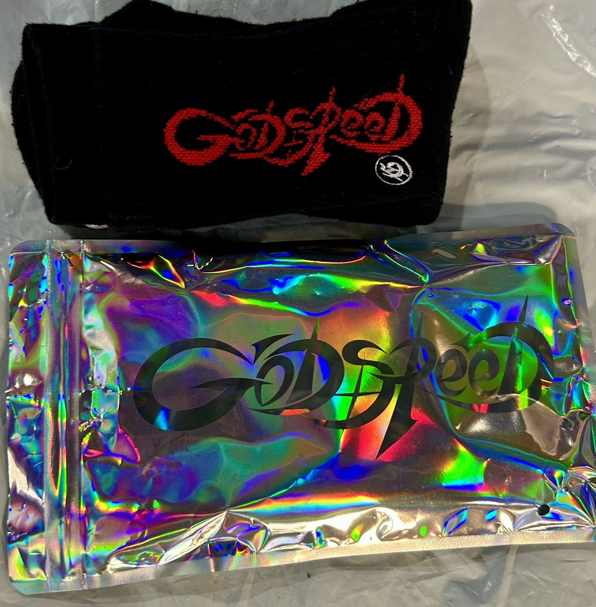 Godspeed Godspeed "New Age" Logo Crew Socks - Black/Red Size ONE SIZE - 5 Thumbnail