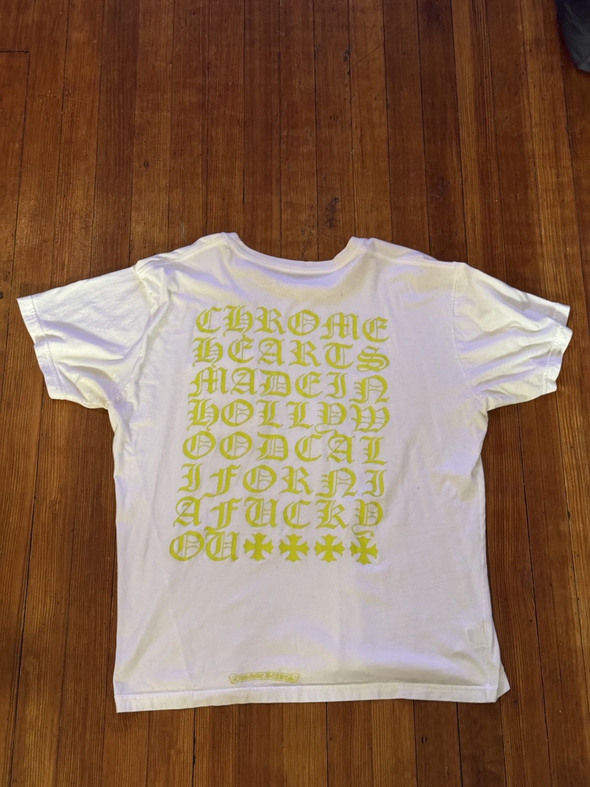 Chrome Hearts Chrome Hearts White Yellow Script Hollywood