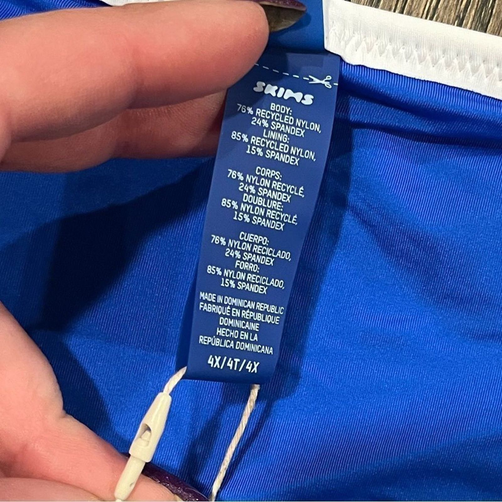 SKIMS NWT Skims Sporty Zipper Swim Tanga Swimwear Bottom Cobalt 4X Size ONE SIZE - 2 Thumbnail