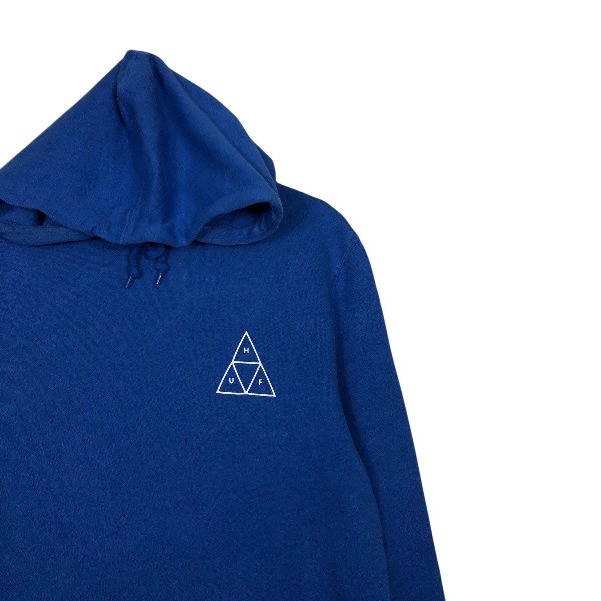 Japanese Brand 📌Rich Blue Vintagr Hoodie Pull Over HUF Big Logo Design Size US S / EU 44-46 / 1 - 7 Thumbnail