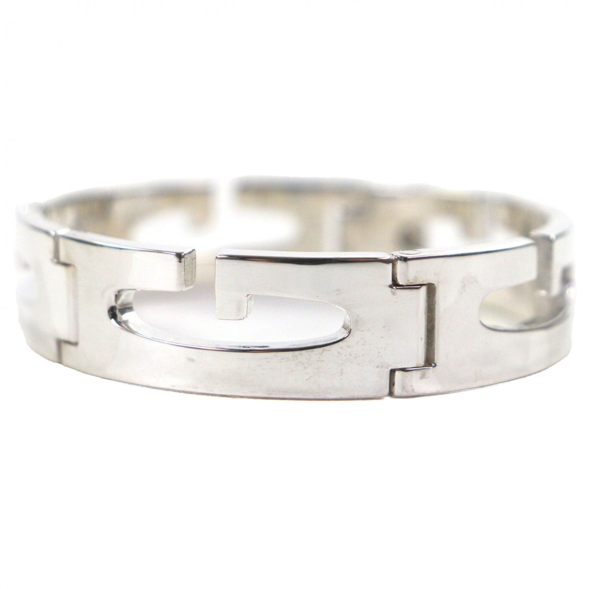 Gucci GUCCI Vintage 925 Sterling Silver Bracelet, Tom Ford Era, 1990s-2000s, Small G Logo, 18cm, Made in Italy, Weight: 60.27g, Men's Size ONE SIZE - 1 Thumbnail