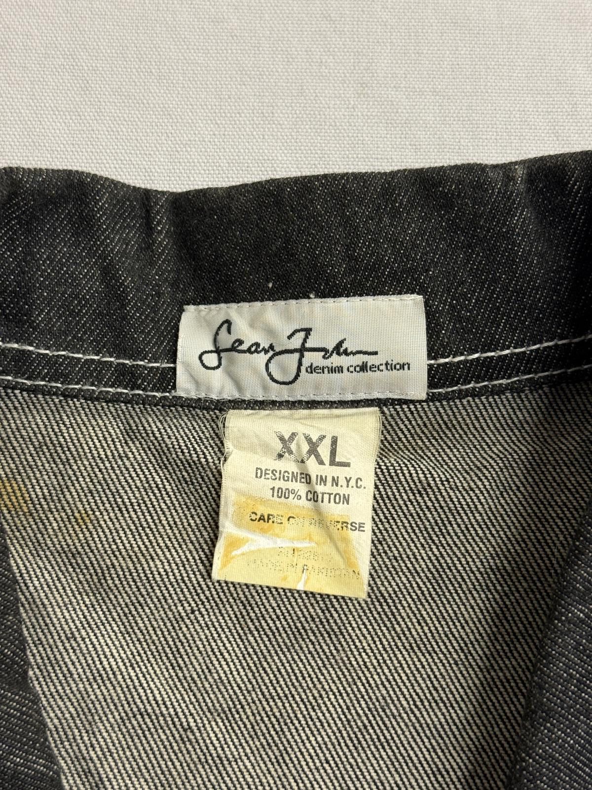 Other Mens Black Denim Jacket Heavy - Sean John Hammer Loop Coat Size US XXL / EU 58 / 5 - 2 Thumbnail