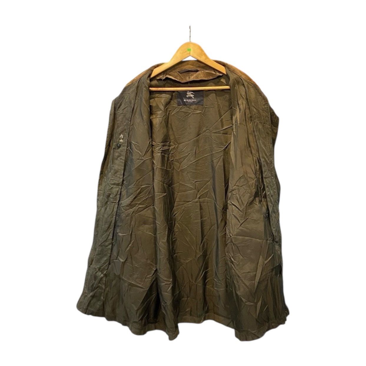Burberry Burberry London Suede Jacket Nova Check Lined Olive/Brown Size US XL / EU 56 / 4 - 3 Thumbnail