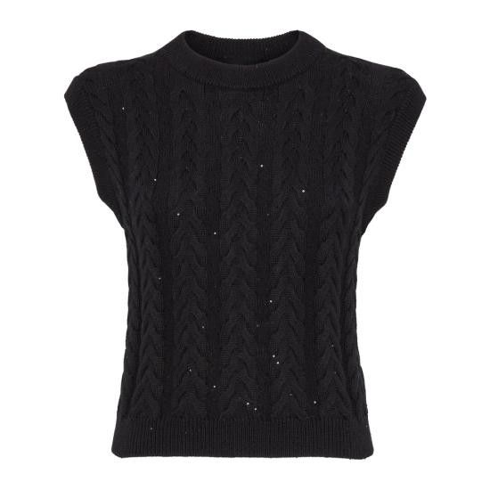 Brunello Cucinelli BRUNELLO CUCINELLI Women Tops MDV798130 C101 BLACK Size M / US 6-8 / IT 42-44 - 1 Thumbnail