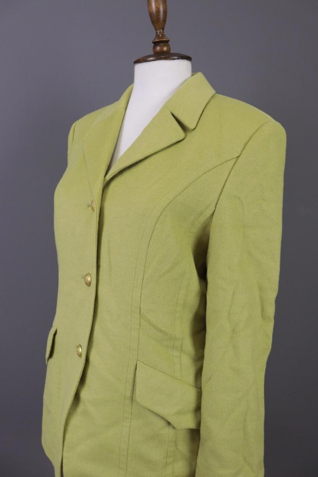 Christian Dior Monsieur Mondi Green Wool Angora Cashmere Coat Jacket Size 38 Size M / US 6-8 / IT 42-44 - 12 Thumbnail