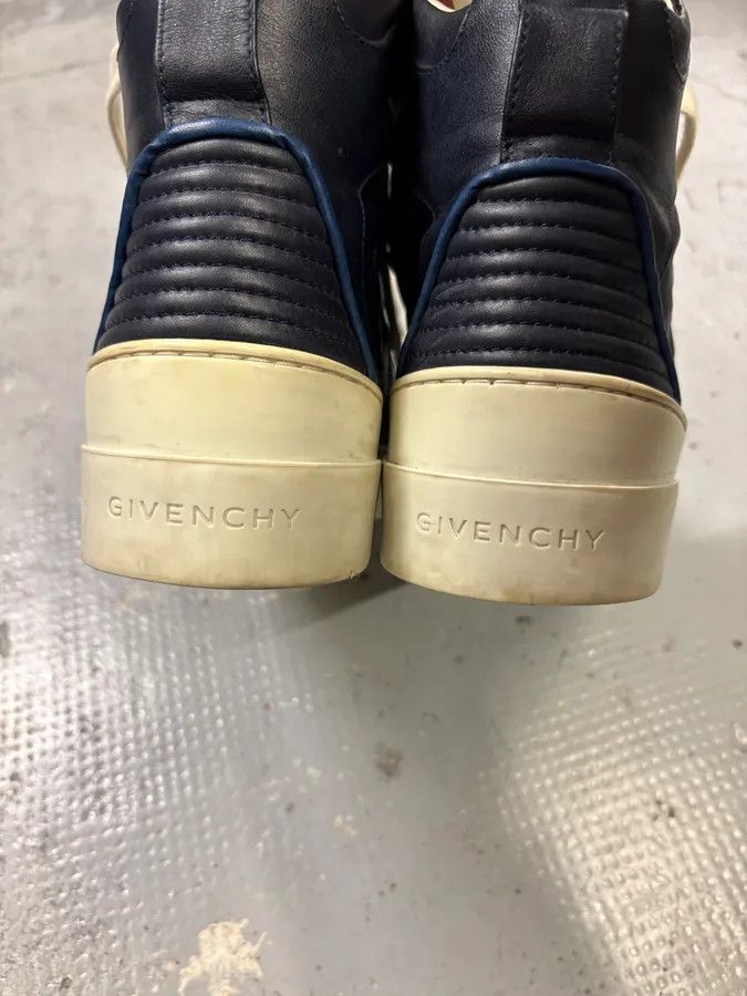 Givenchy Givenchy Tyson Navy Leather High Sneakers Size US 8.5 / EU 41-42 - 7 Thumbnail