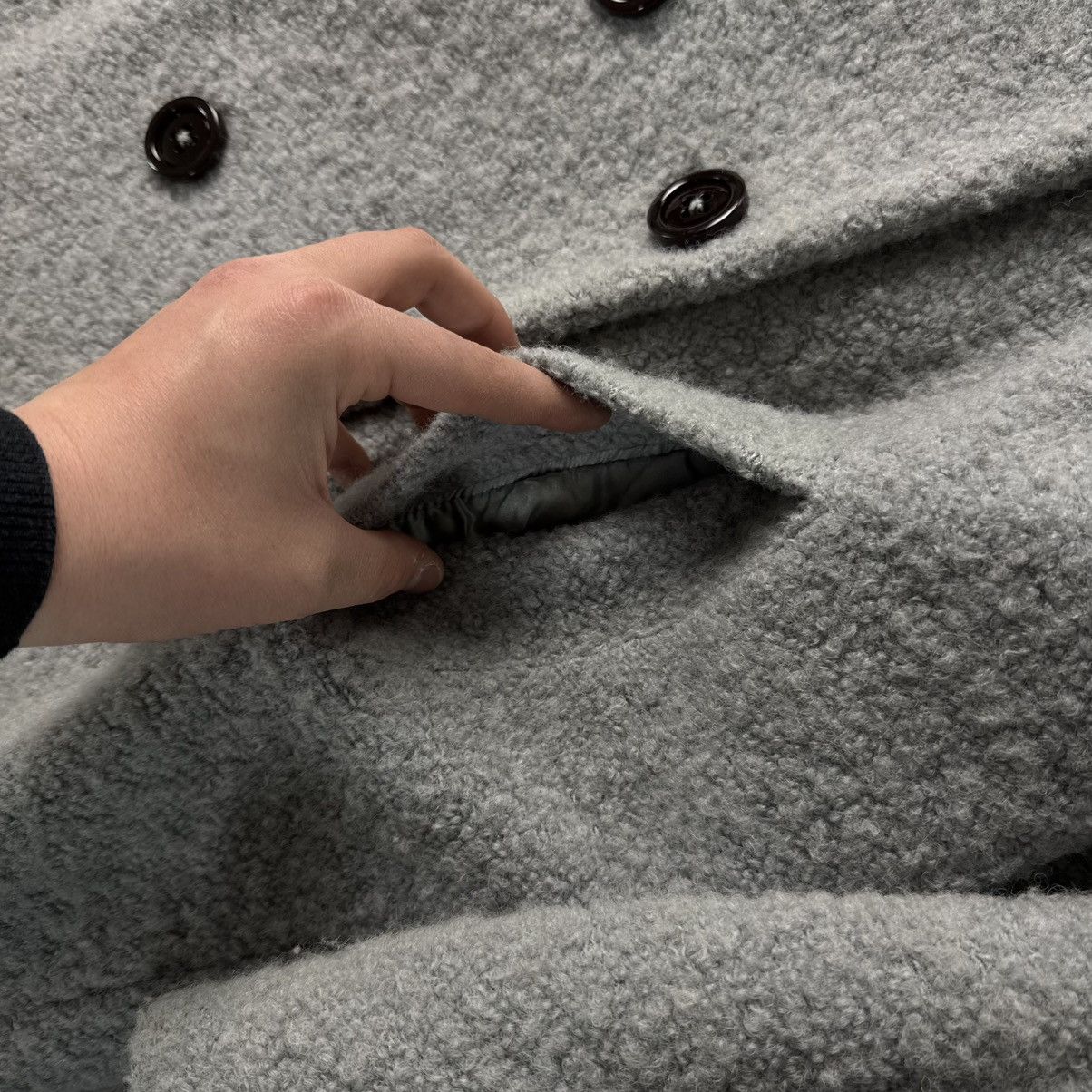 Ganni Ganni Grey Wool Teddy Coat / Luxury Winter Vintage Size M / US 6-8 / IT 42-44 - 10 Thumbnail