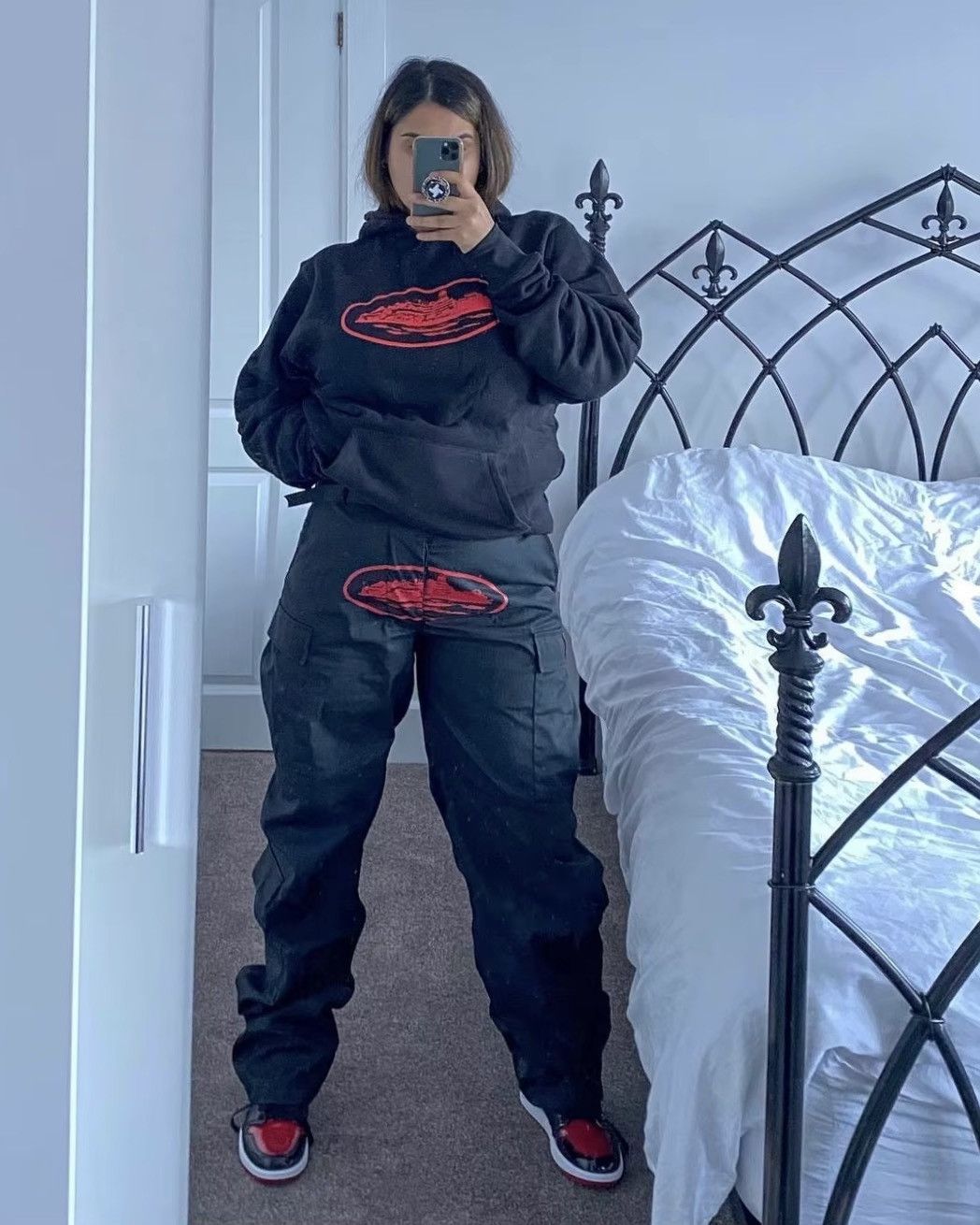 Corteiz Corteiz CRTZ RTW Corteiz Guerillaz Cargo Black Red Pants Size US 28 / EU 44 - 5 Thumbnail