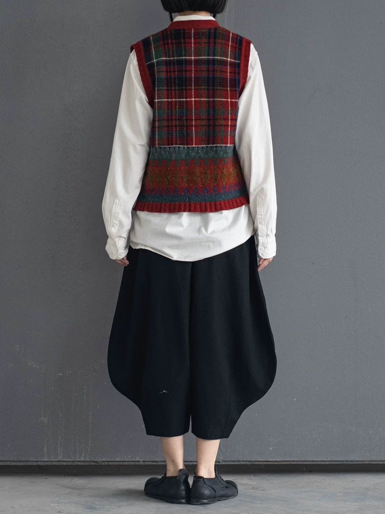 Kenzo KENZO Red checkered knit vest vintage Size M / US 6-8 / IT 42-44 - 3 Thumbnail