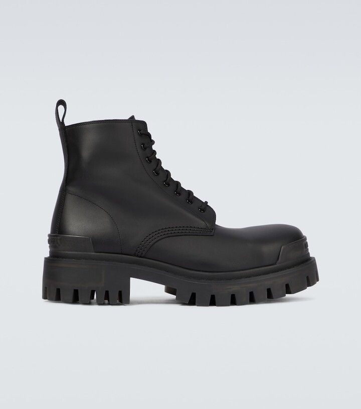 Balenciaga Leather Strike Derby Boots Size US 8 / EU 41 - 1 Thumbnail