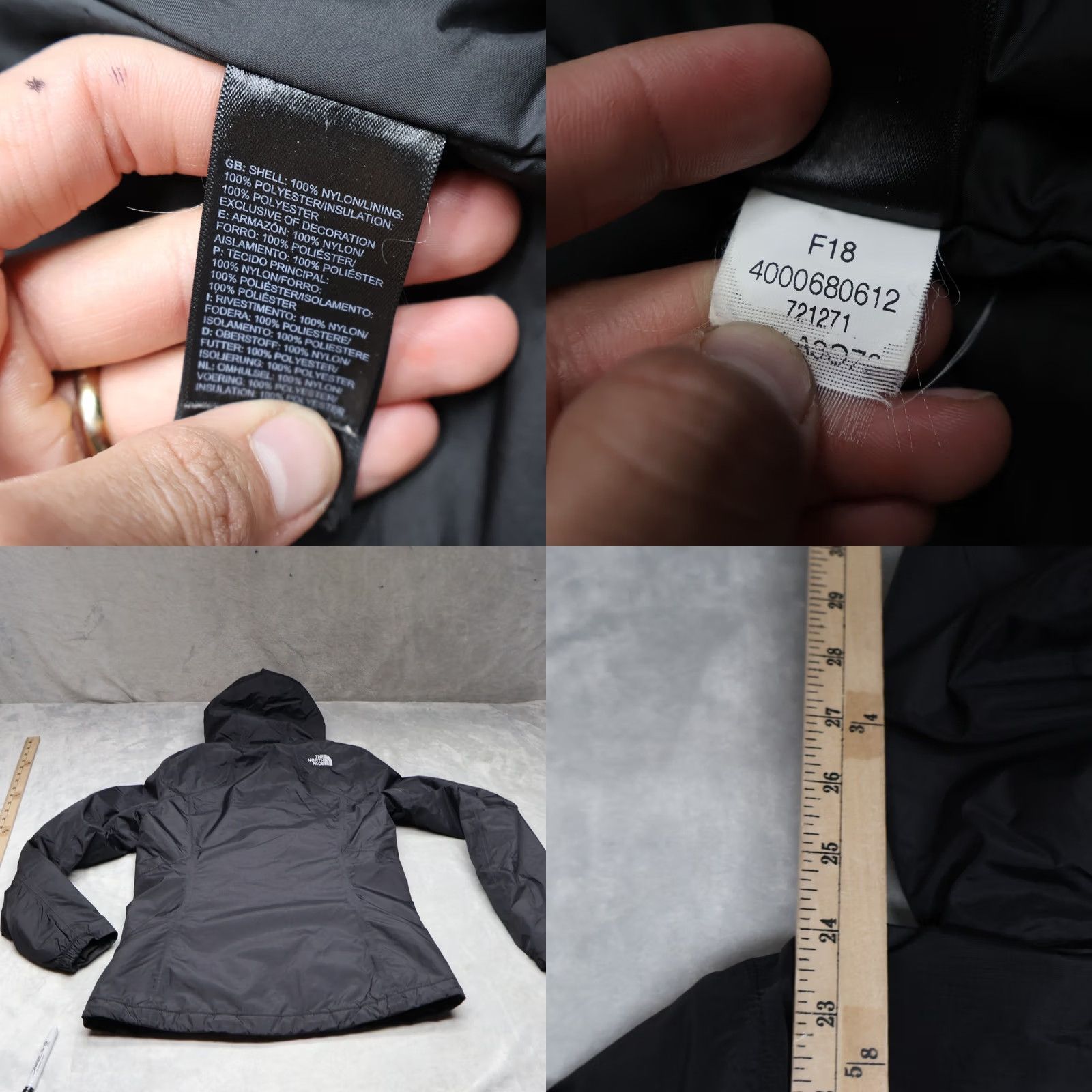 The North Face VINTAGE The North Face Jacket Women Small Black Insulated Waterproof Hooded Wind Rain Hiking Size S / US 4 / IT 40 - 8 Thumbnail