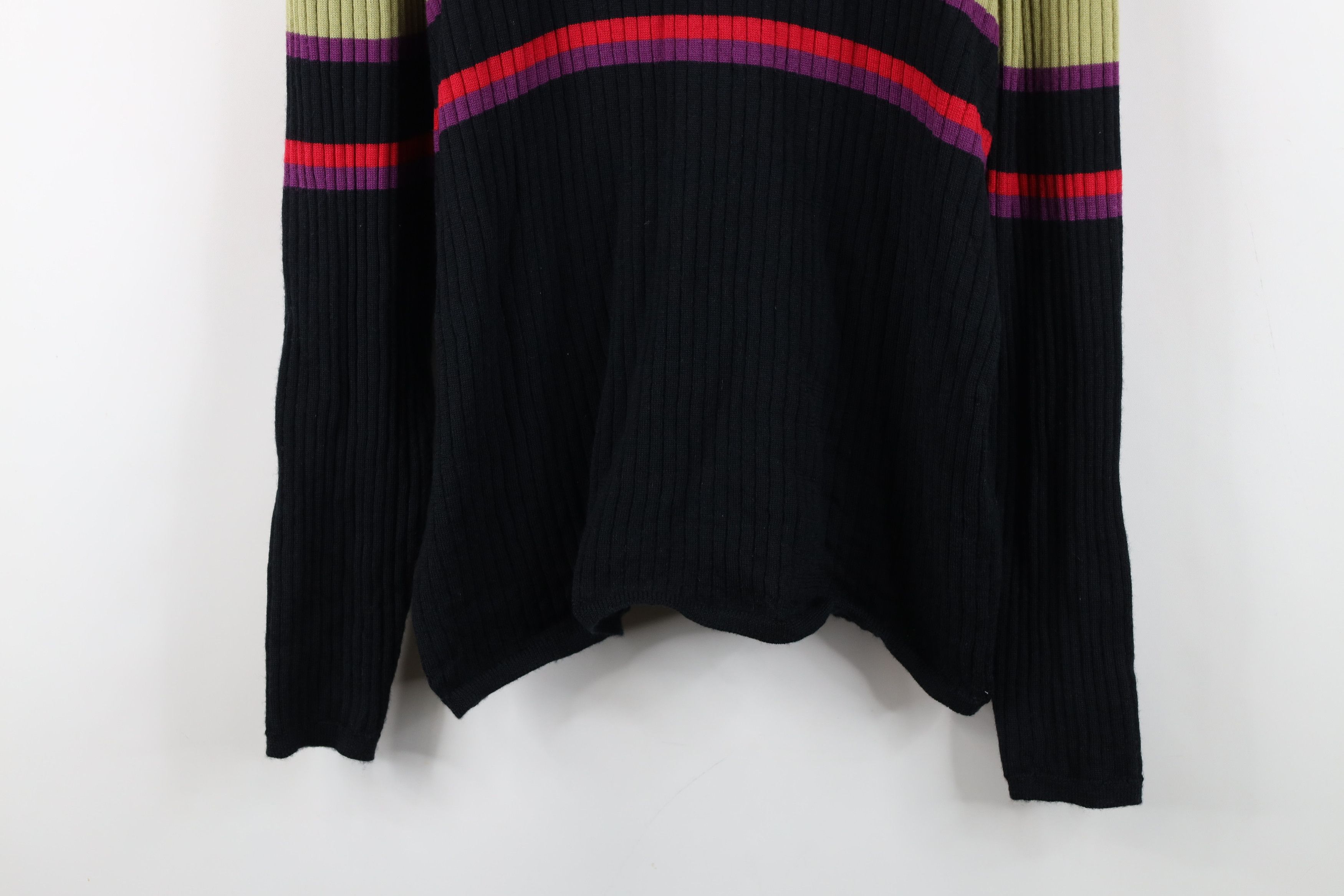 Vintage Vintage 90s Streetwear Wool Ribbed Knit Turtleneck Sweater Size XL / US 12-14 / IT 48-50 - 3 Thumbnail