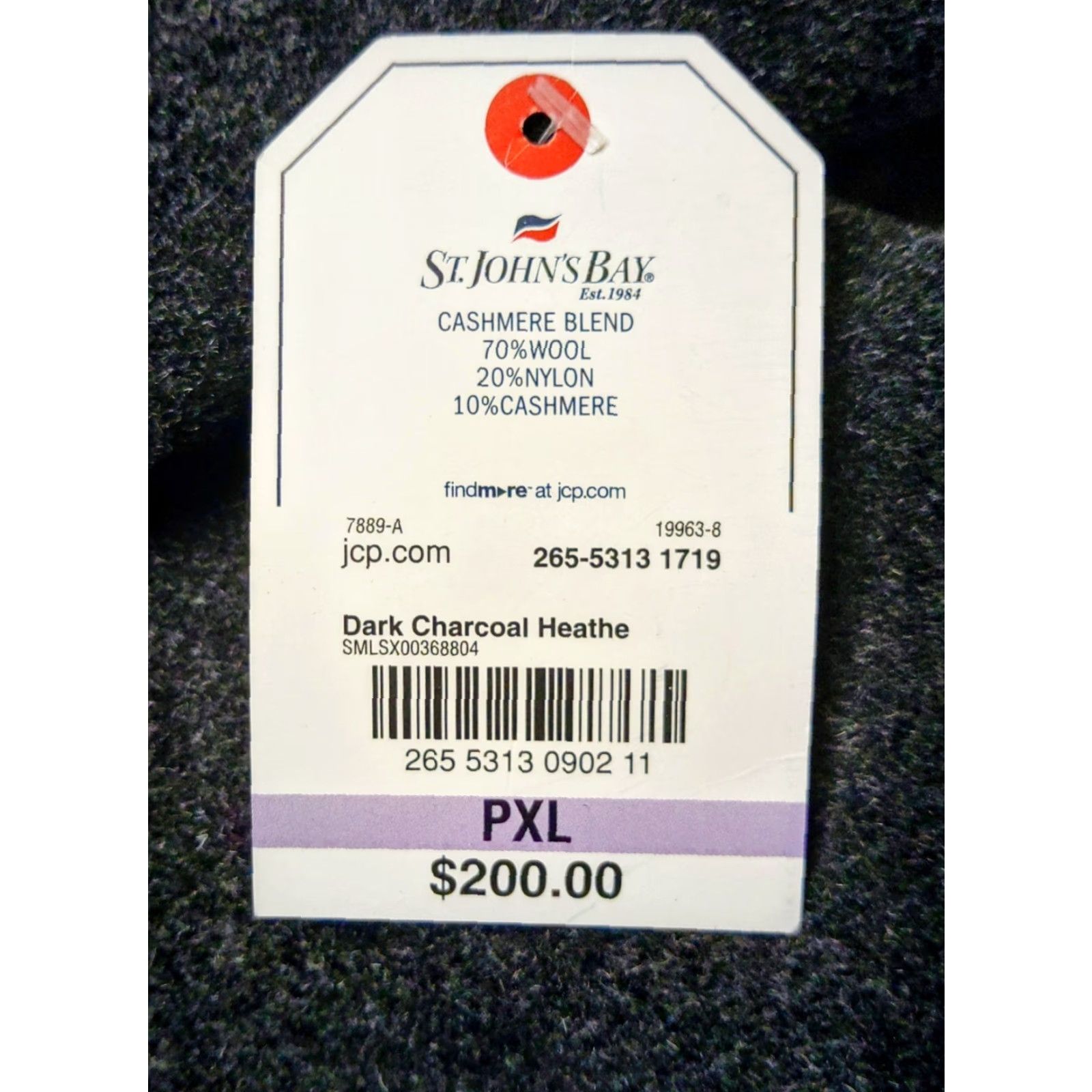 Vintage St. John's Bay Coat Women’s Pea Charcoal Gray Wool Blend PXL NWT Winter Classic Adults Women Size XL / US 12-14 / IT 48-50 - 6 Thumbnail
