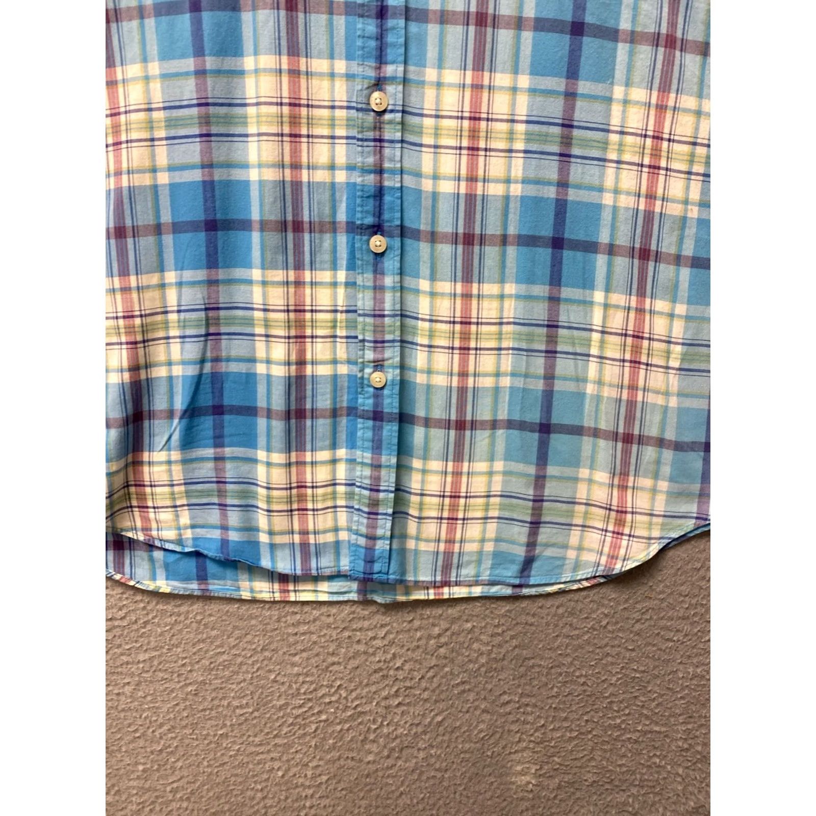 J.Crew J.CREW Button-Up Shirt Men XL Turquoise Plaid Cotton Spandex Slim Pocket Button-Down Crew Size US XL / EU 56 / 4 - 3 Thumbnail