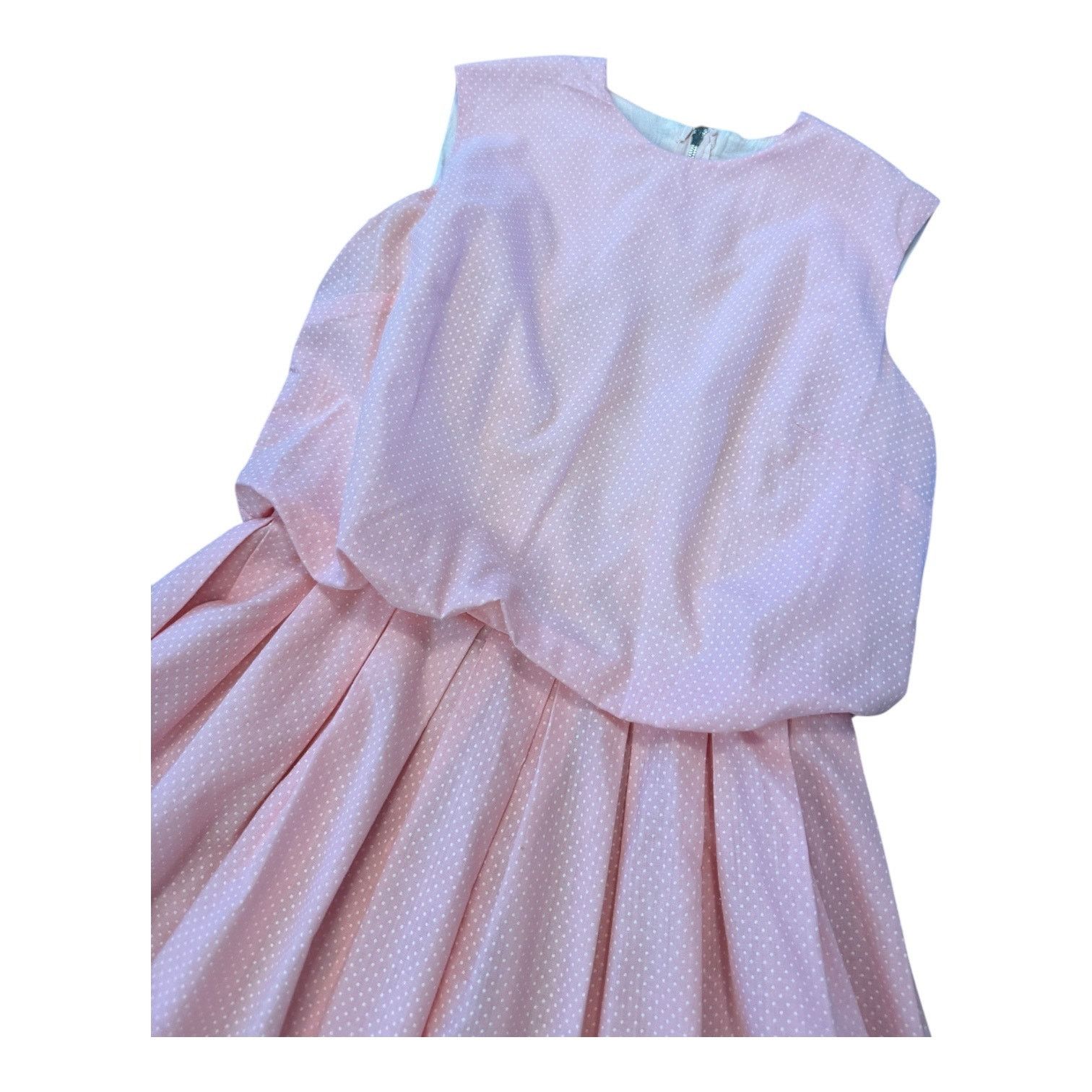 Vintage Vintage OOAK pink & white polka dot bubble hem dress medium Size M / US 6-8 / IT 42-44 - 8 Thumbnail