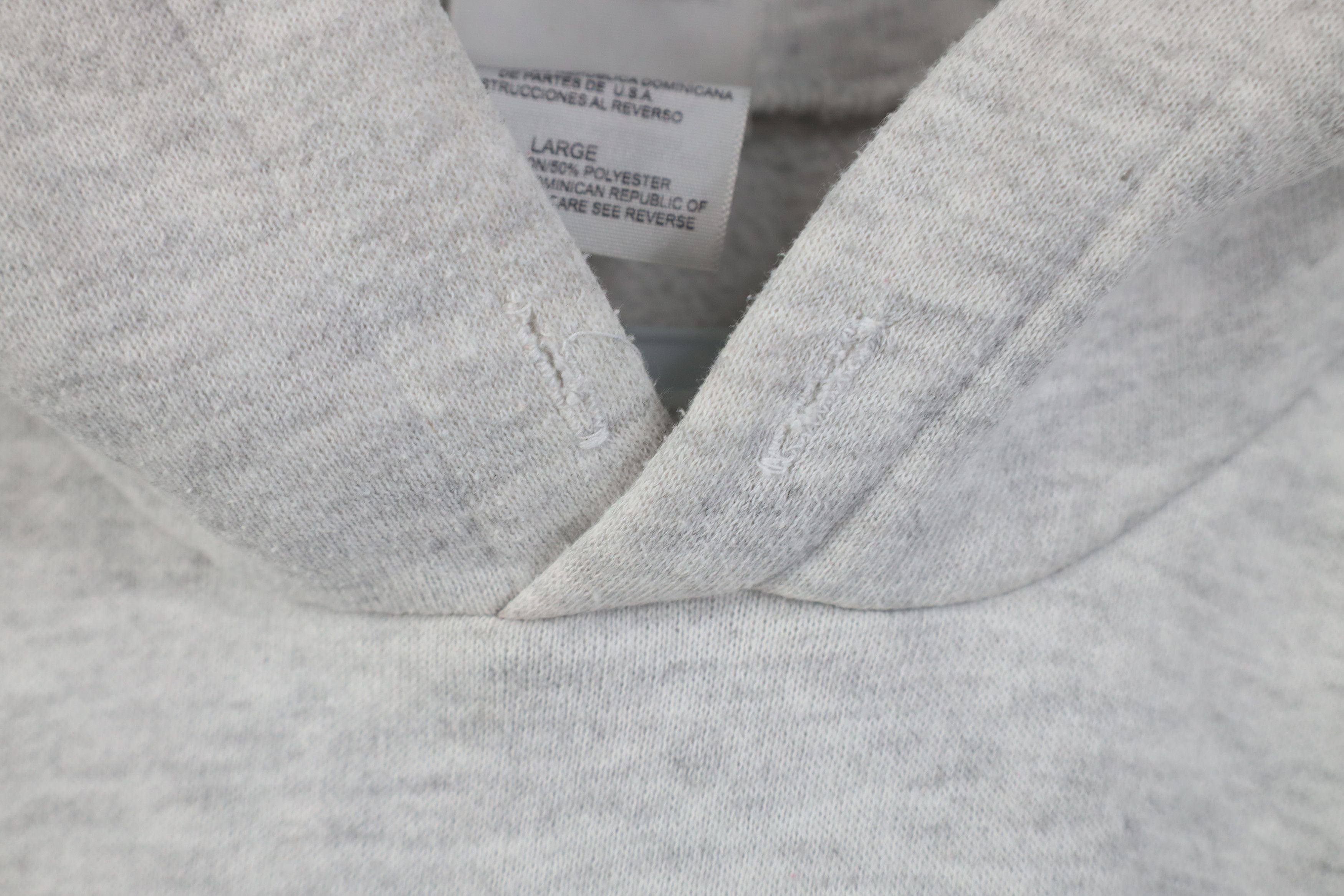 Vintage Vintage 90s Streetwear Blank Hoodie Sweatshirt Heather Gray Size US L / EU 52-54 / 3 - 4 Thumbnail