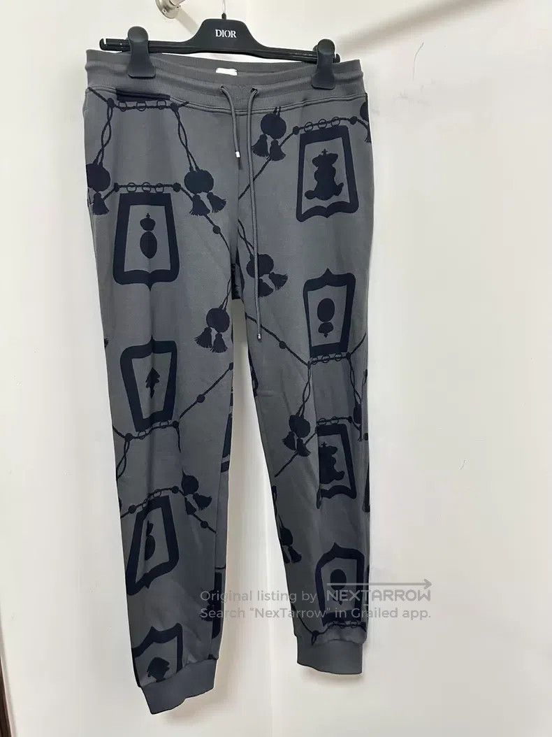 Hermes Hermes Grey Printed Long Pants Size 25" / US 0 / IT 36 - 1 Thumbnail