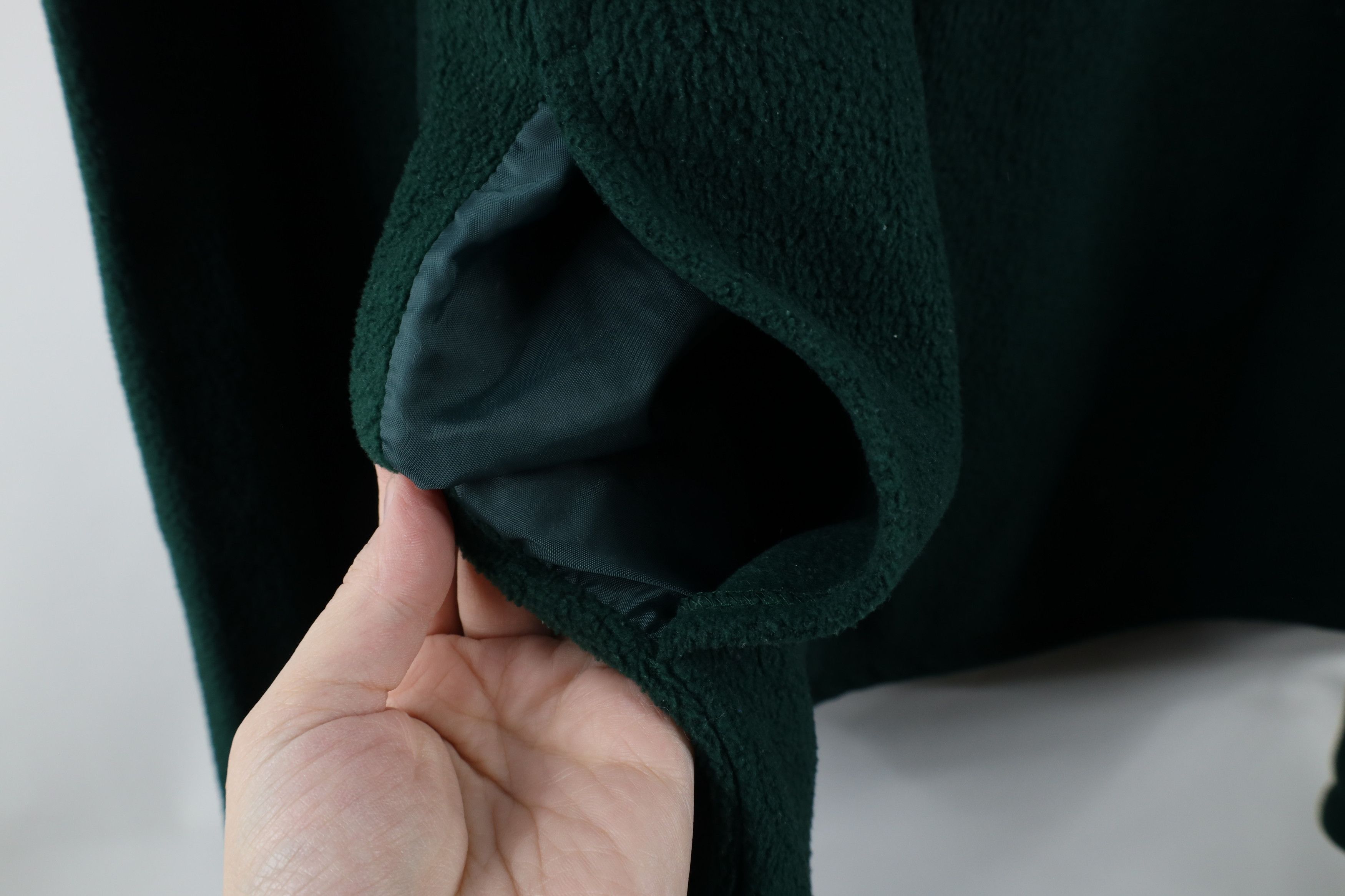 Vintage Vintage 90s Streetwear Zip Fleece Pullover Sweater Green Size US XL / EU 56 / 4 - 5 Thumbnail