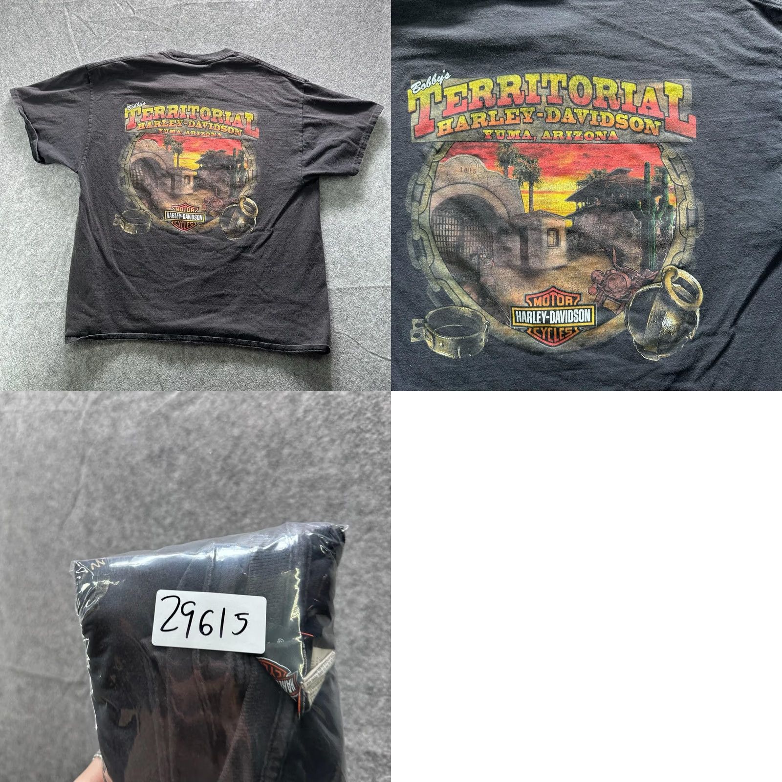 Harley Davidson Harley-Davidson Shirt Mens XL Black 51st Anniversary Prison Run Yuma Graphic Short Sleeve Crew Neck Size US XL / EU 56 / 4 - 8 Thumbnail