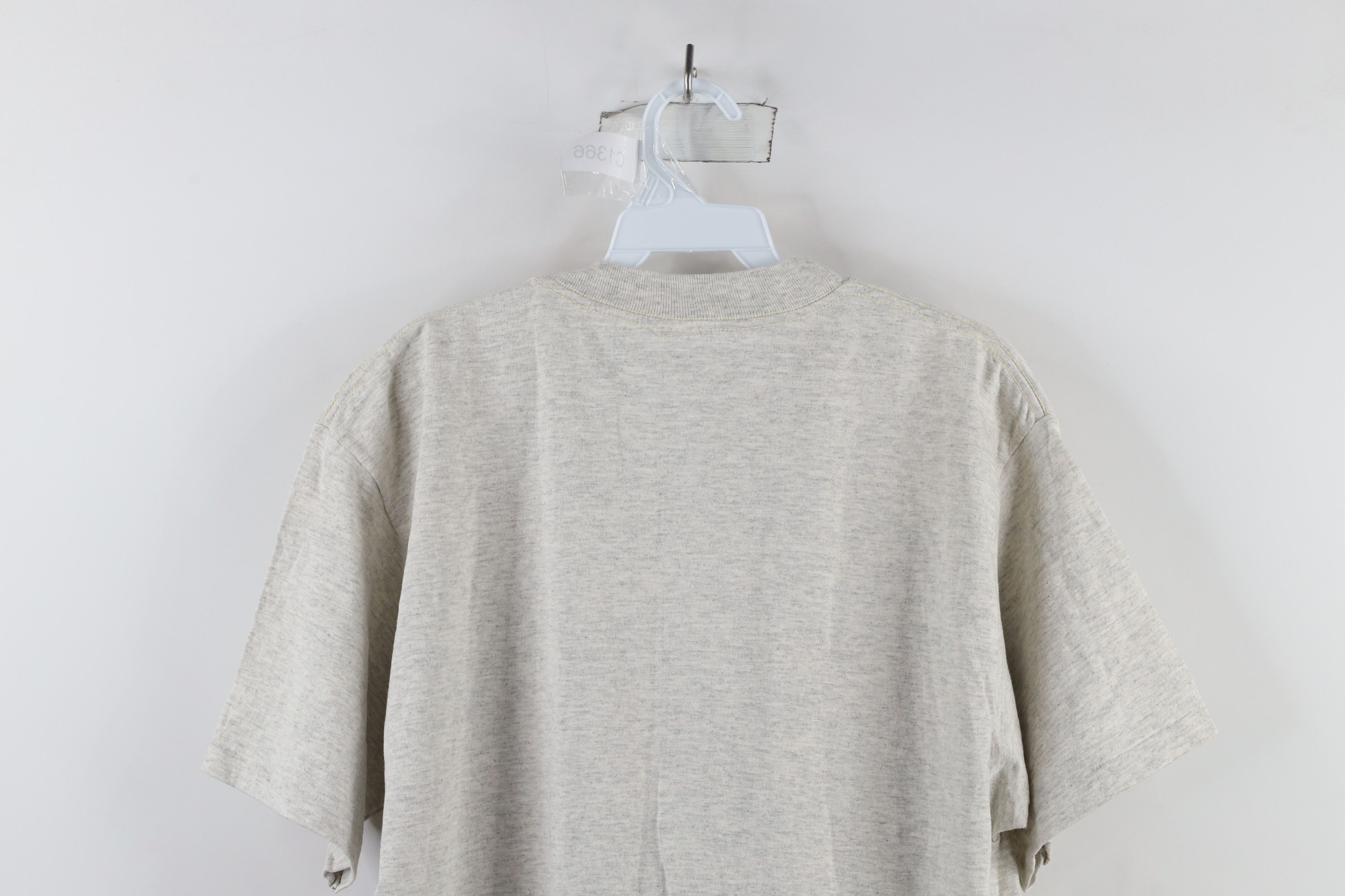 Vintage Vintage 90s Streetwear Heavyweight Cotton T-Shirt Gray USA Size US L / EU 52-54 / 3 - 6 Thumbnail
