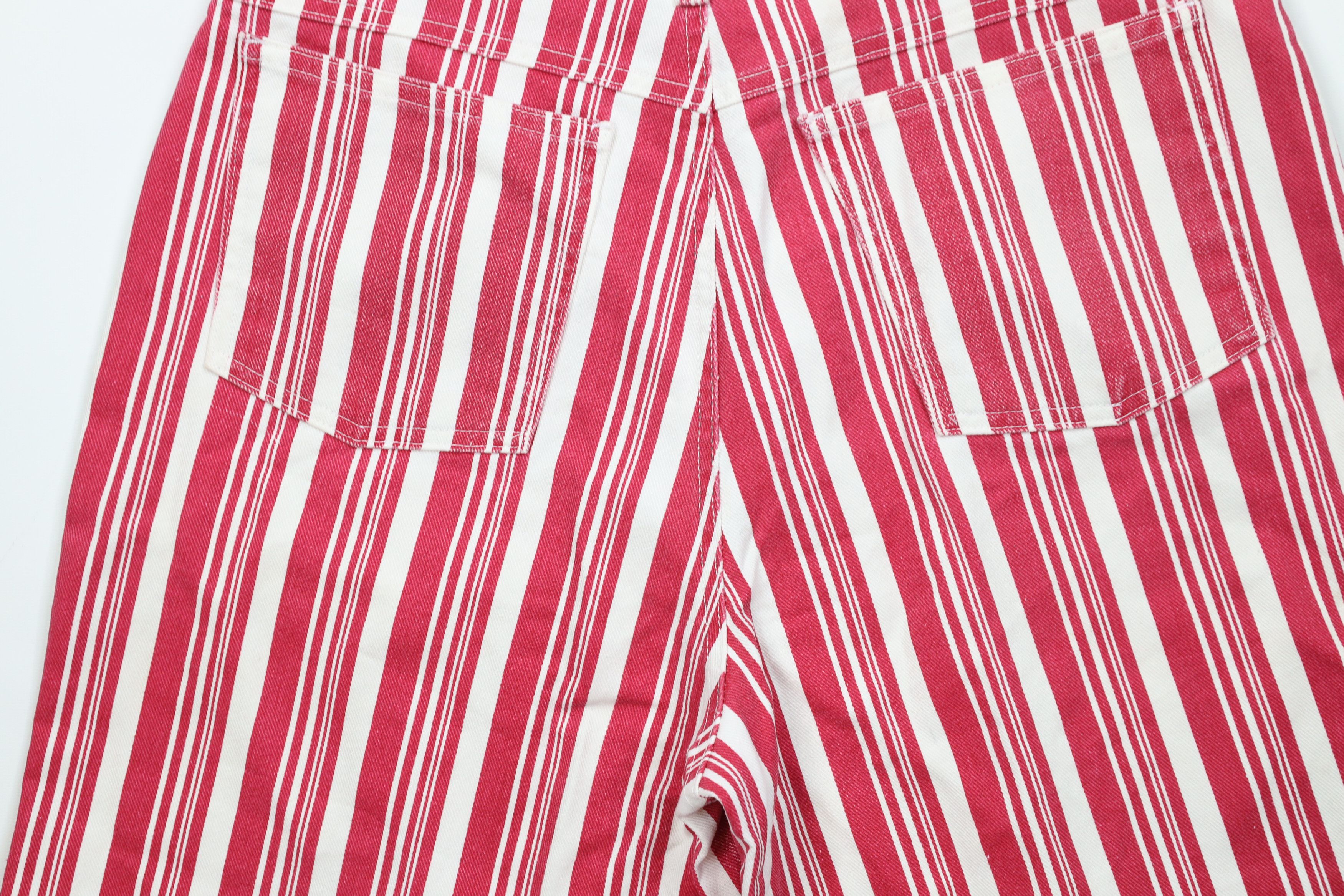 Vintage Vintage 90s Streetwear Candy Cane Striped Denim Jean Shorts Size 34" / US 12 / IT 48 - 10 Thumbnail