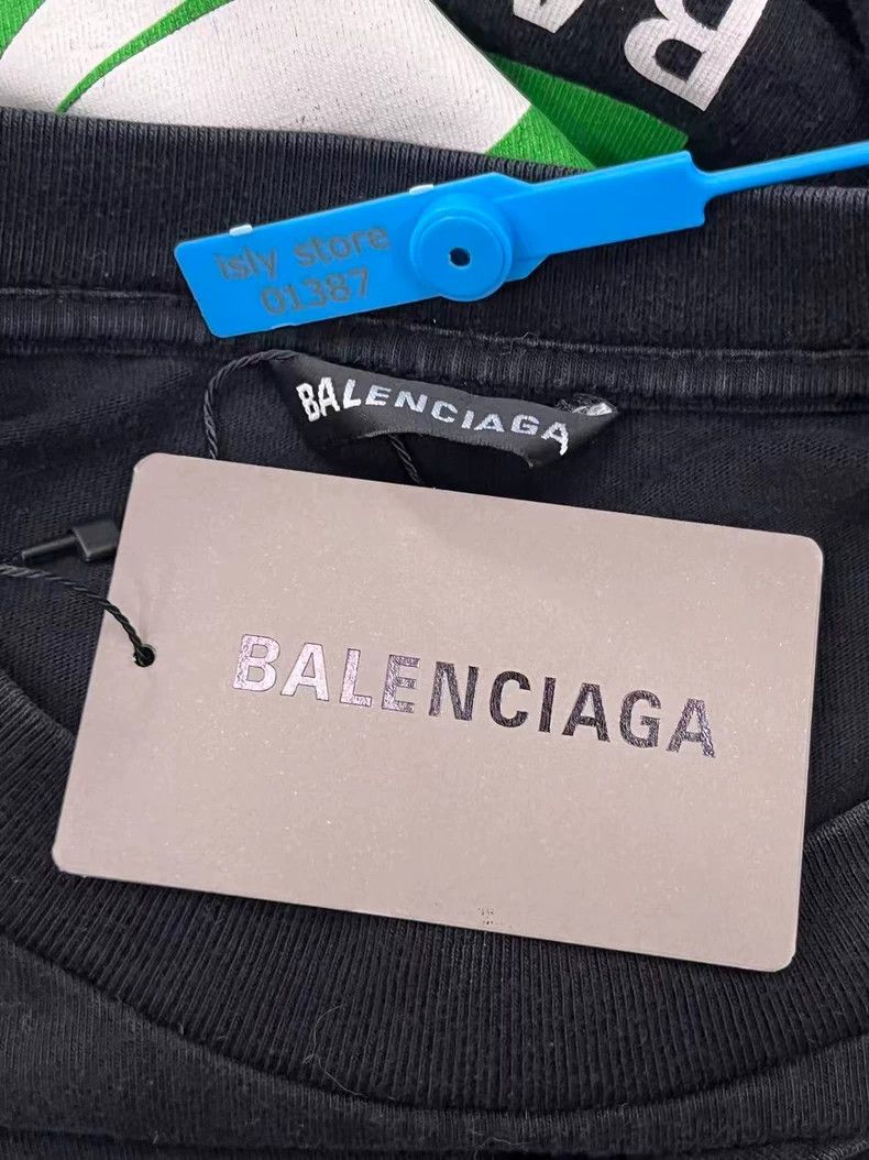 Balenciaga Balenciaga Eco Logo Letter Logo Print Short Sleeve Drop Sh Size XXL / US 16-18 / IT 52-54 - 5 Thumbnail