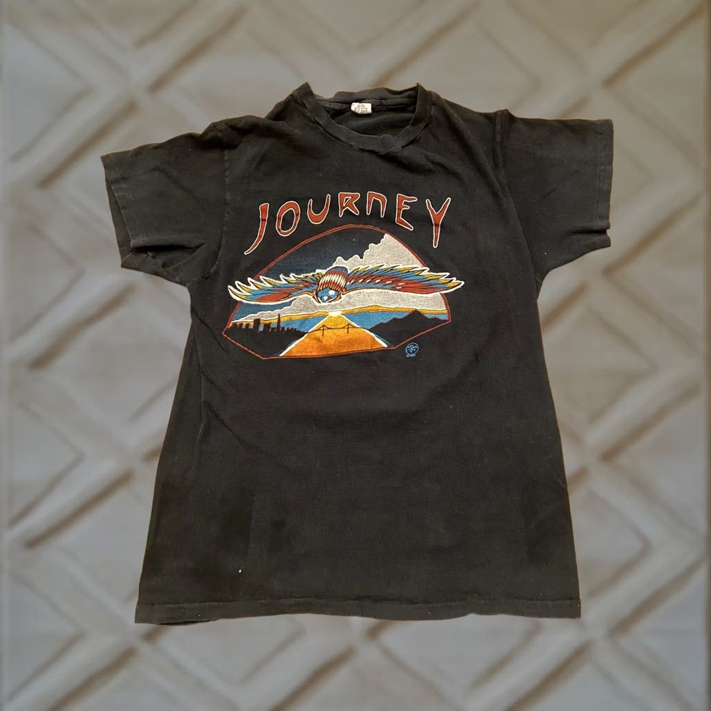 Vintage VINTAGE Journey 1980 Concert Tour Black T-Shirt M Mens 80s Day On The Green #2 16”x 22.5 Size US M / EU 48-50 / 2 - 1 Thumbnail