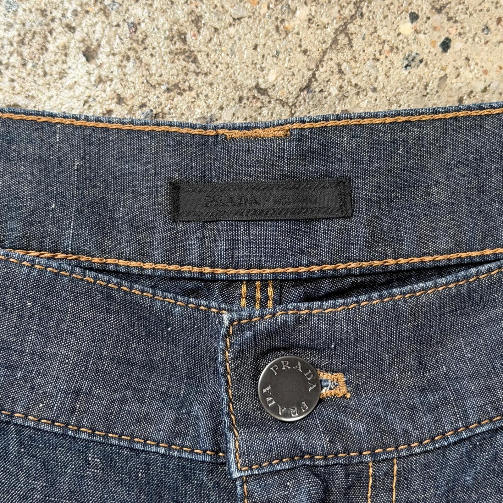 Prada Prada Chambray Denim Bermuda Shorts Size US 33 - 6 Thumbnail