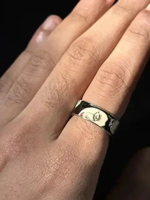 Japanese Brand RARE 925 Sterling Silver White Faces CZ Ring Size ONE SIZE - 2 Thumbnail